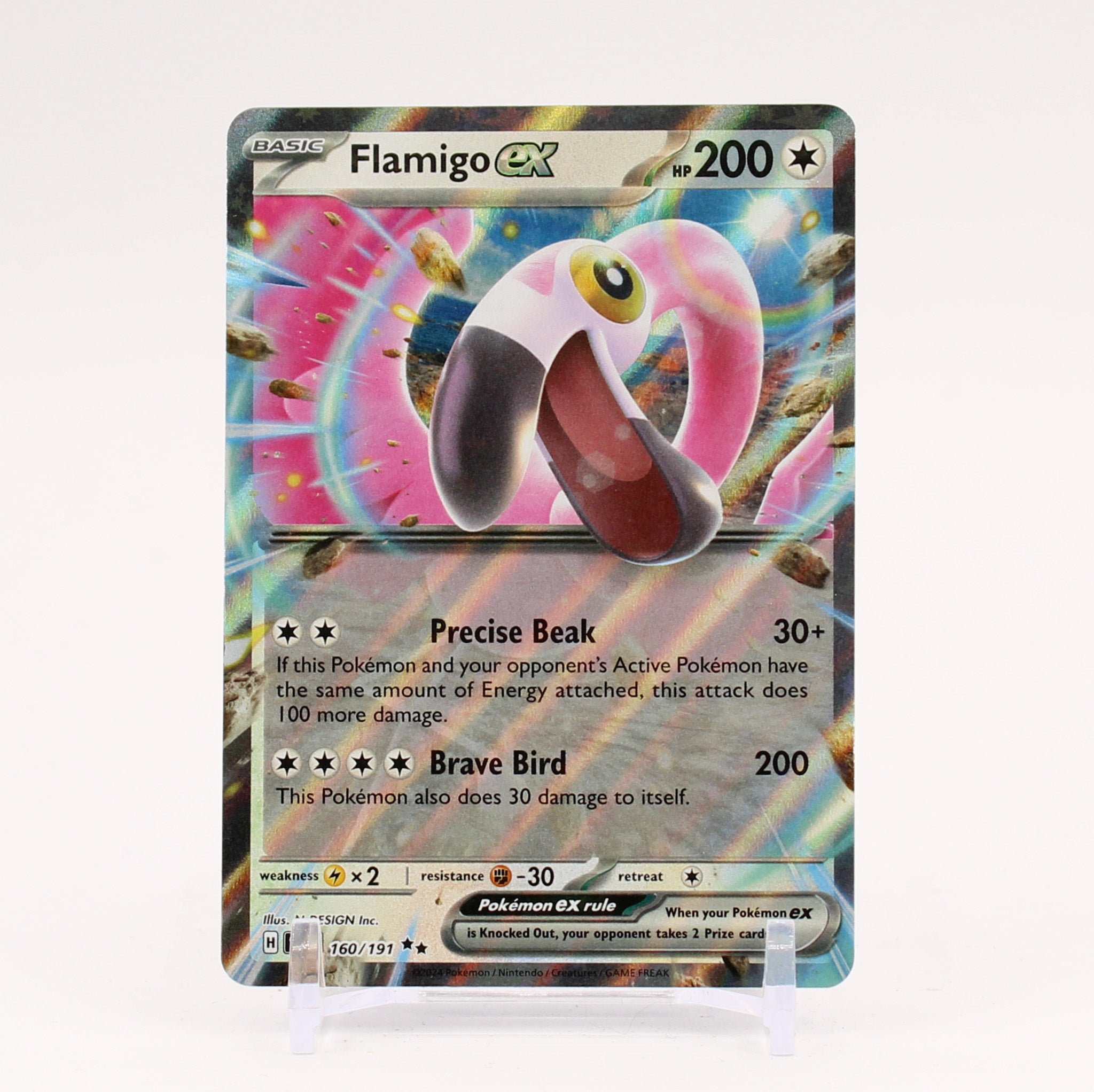 Flamigo ex - 160/191 Surging Sparks Double Rare Pokemon - NM/MINT Key Items Collectibles Flamigo ex - 160/191 Surging Sparks Double Rare Pokemon - NM/MINT Key Items Collectibles