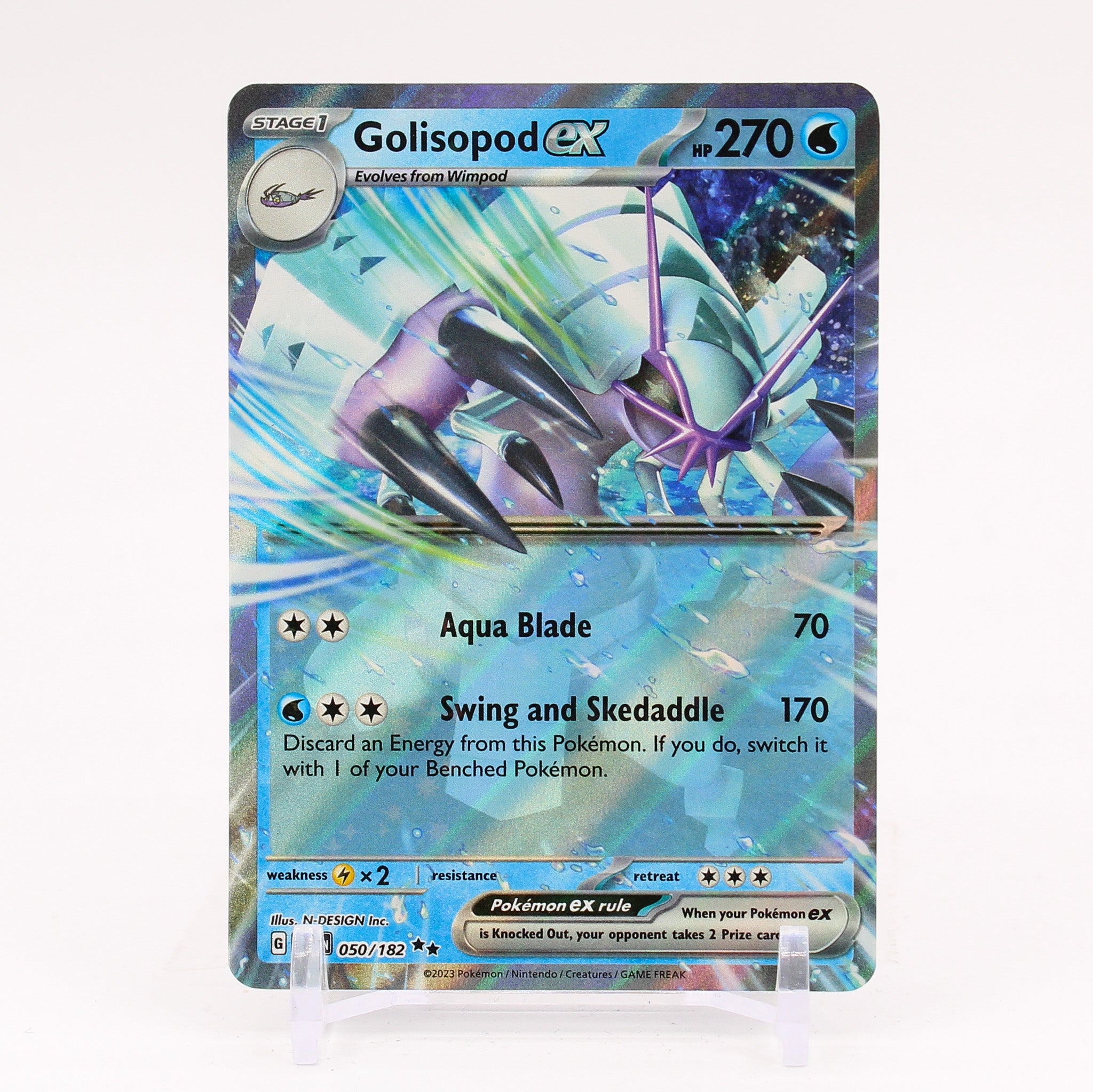 Golisopod ex - 050/182 Paradox Rift Double Rare Pokemon - NM/MINT Key Items Collectibles Golisopod ex - 050/182 Paradox Rift Double Rare Pokemon - NM/MINT Key Items Collectibles