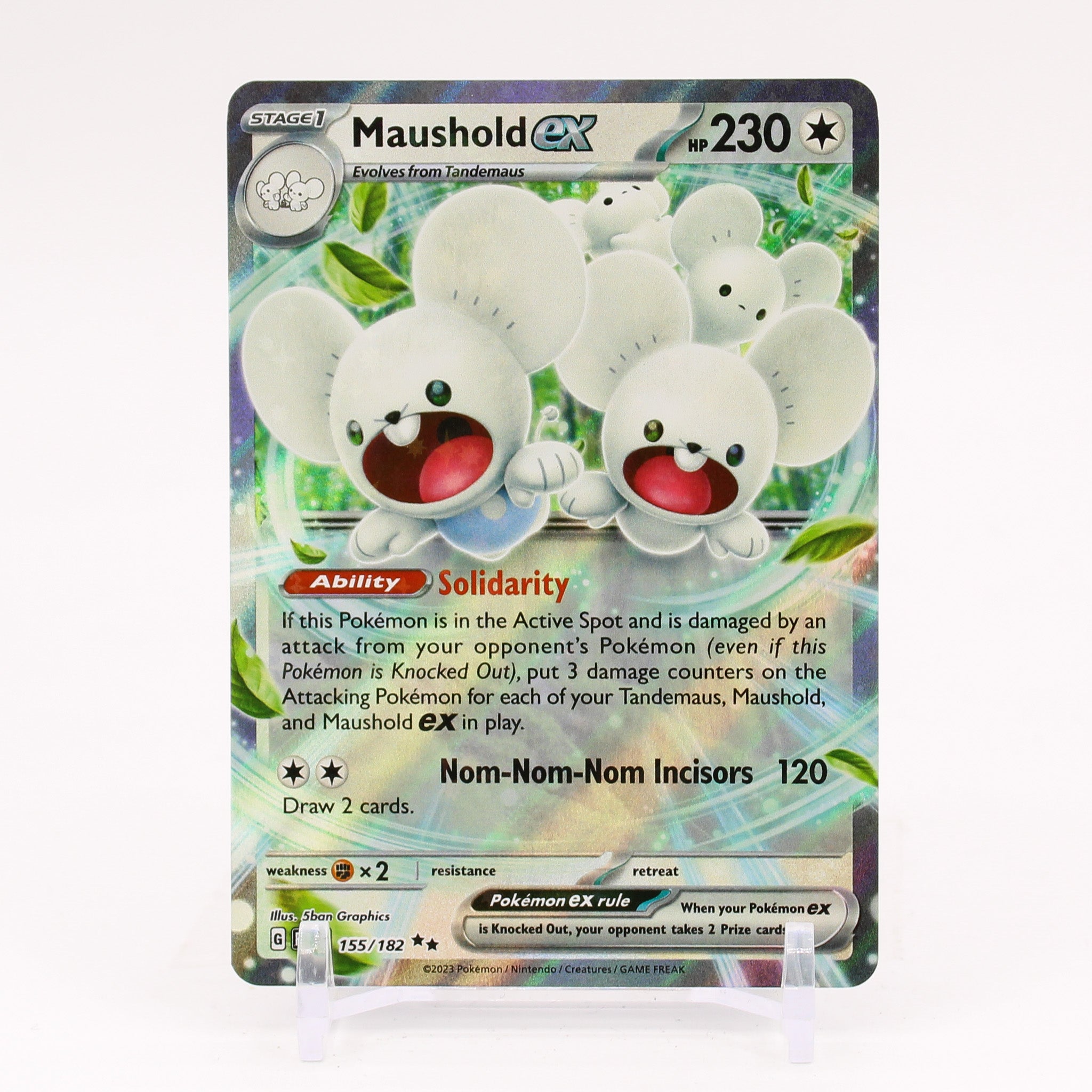 Maushold ex - 155/182 Paradox Rift Double Rare Pokemon - NM/MINT Key Items Collectibles Maushold ex - 155/182 Paradox Rift Double Rare Pokemon - NM/MINT Key Items Collectibles