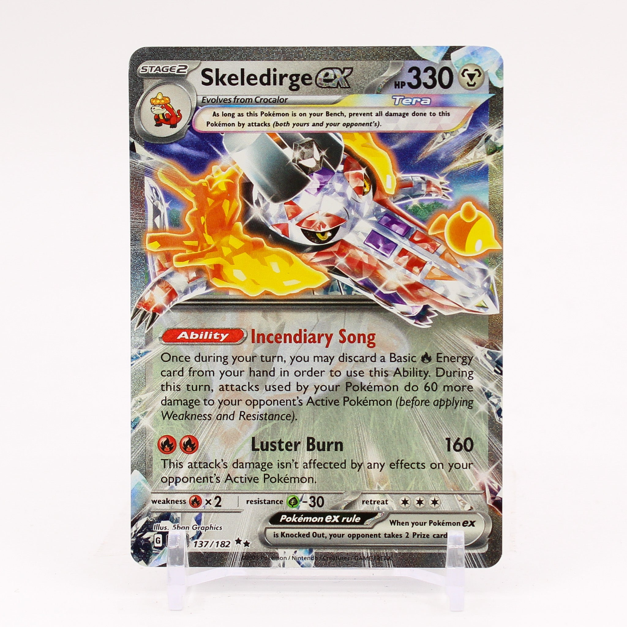 what is the rarest pokemon card in paradox rift Skeledirge ex - 137/182 Paradox Rift Double Rare Pokemon
