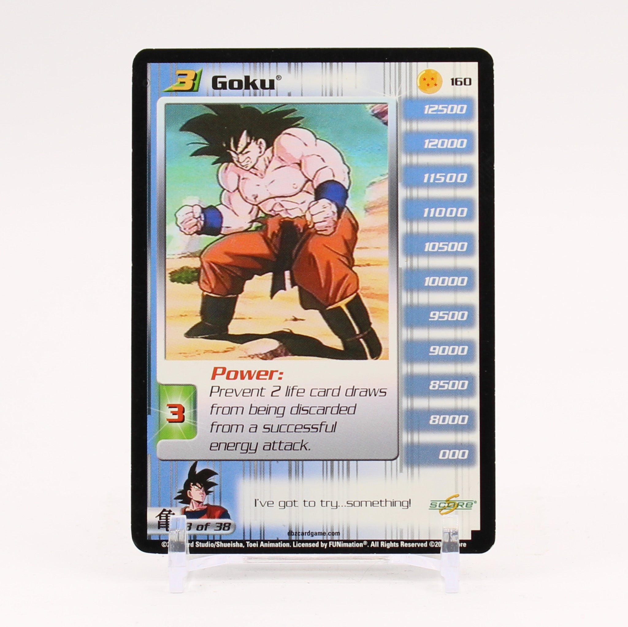 Goku - 160 Dragon Ball Z Score TCG - NM/LP – Key Items Collectibles