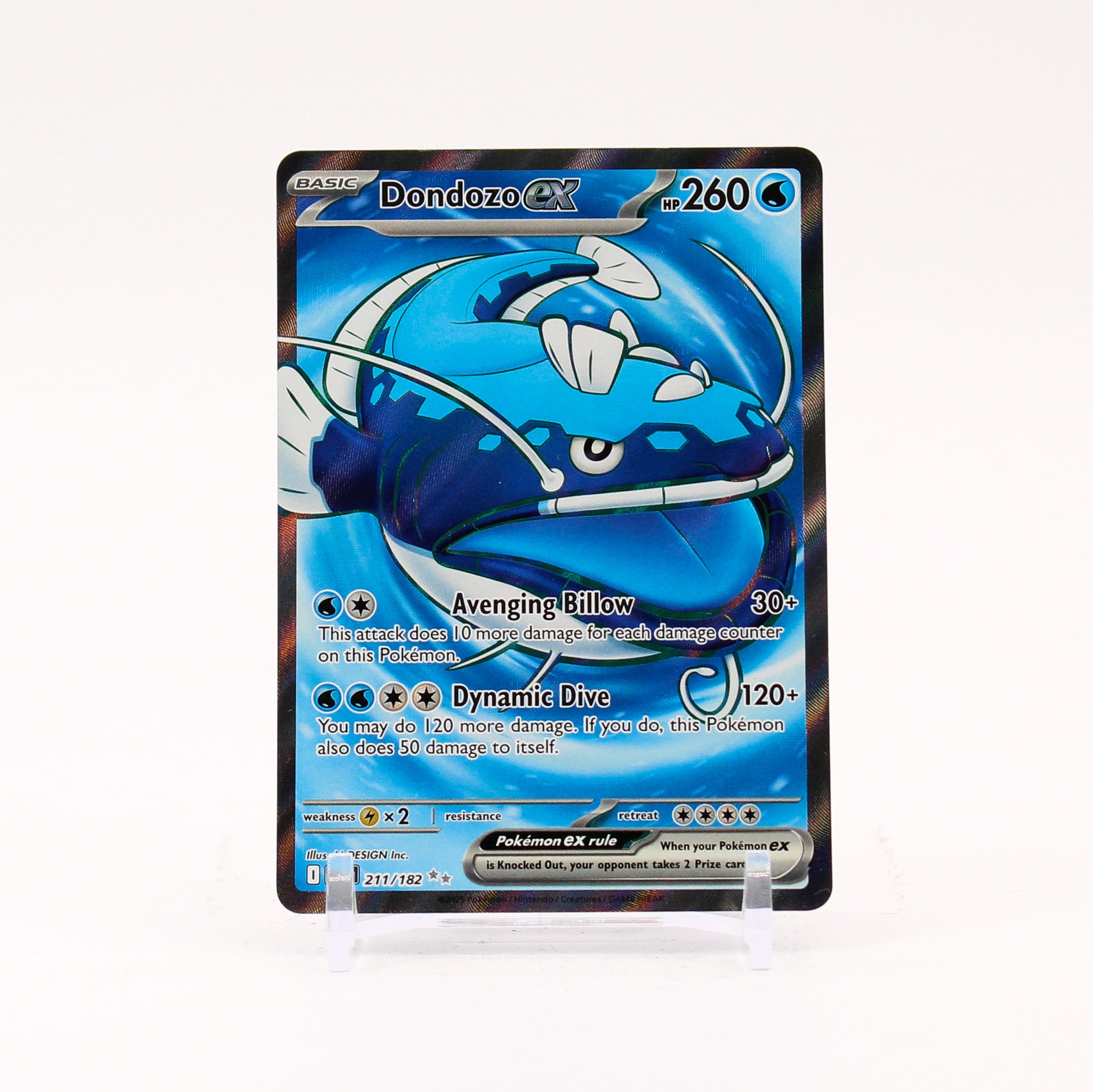 Dondozo ex - 211/182 Destined Rivals Full Art Pokemon - NM/MINT Key Items Collectibles Dondozo ex - 211/182 Destined Rivals Full Art Pokemon - NM/MINT Key Items Collectibles