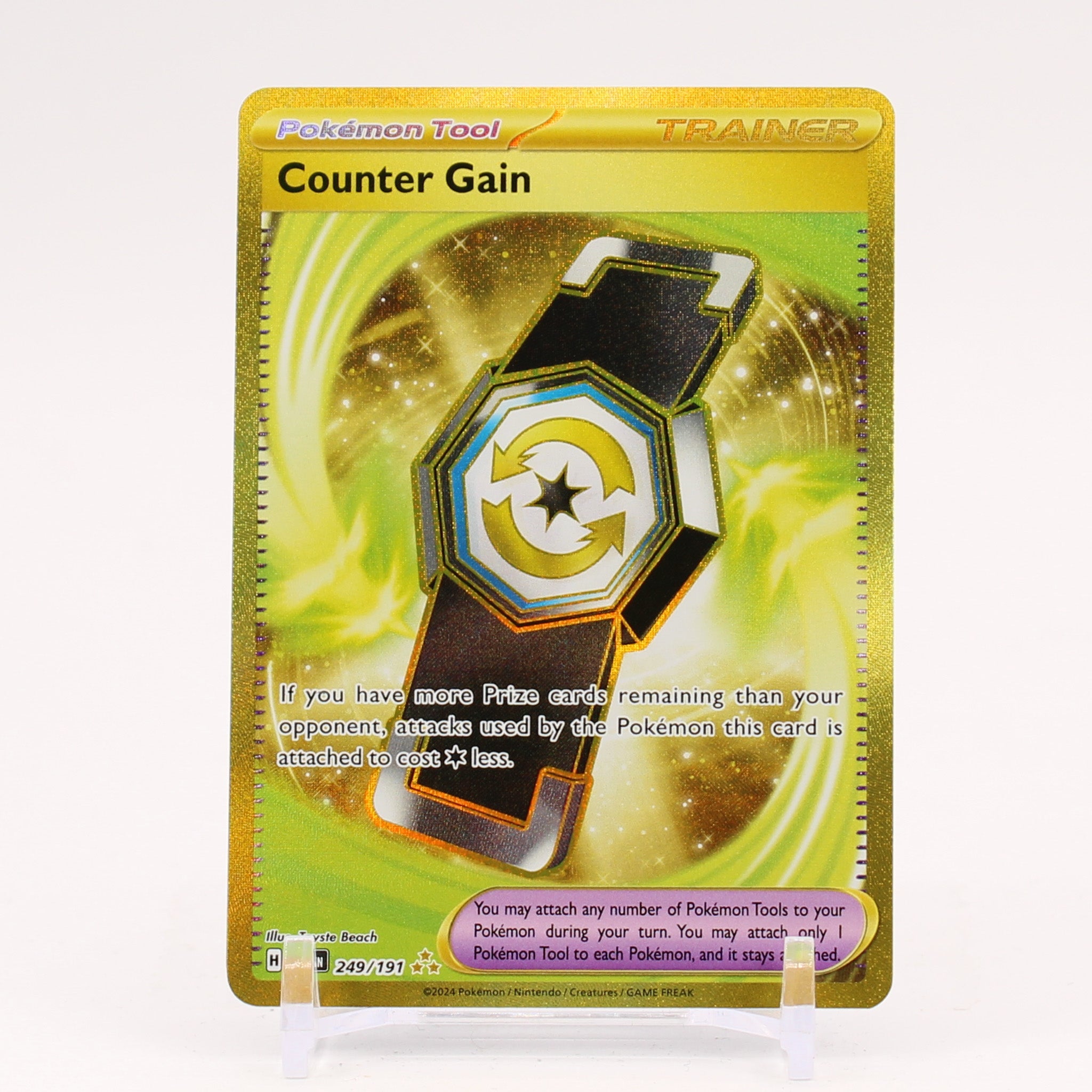 pokemon surging sparks gold cards Counter Gain - 249/191 Surging Sparks Gold Trainer