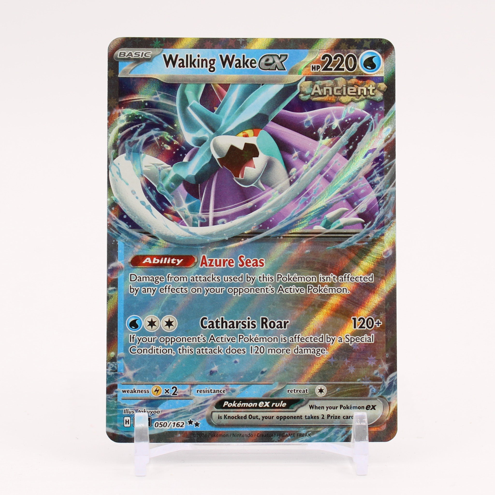 Walking Wake ex - 050/162 Temporal Forces Double Rare Pokemon - NM/MIN Key Items Collectibles Walking Wake ex - 050/162 Temporal Forces Double Rare Pokemon - NM/MIN Key Items Collectibles