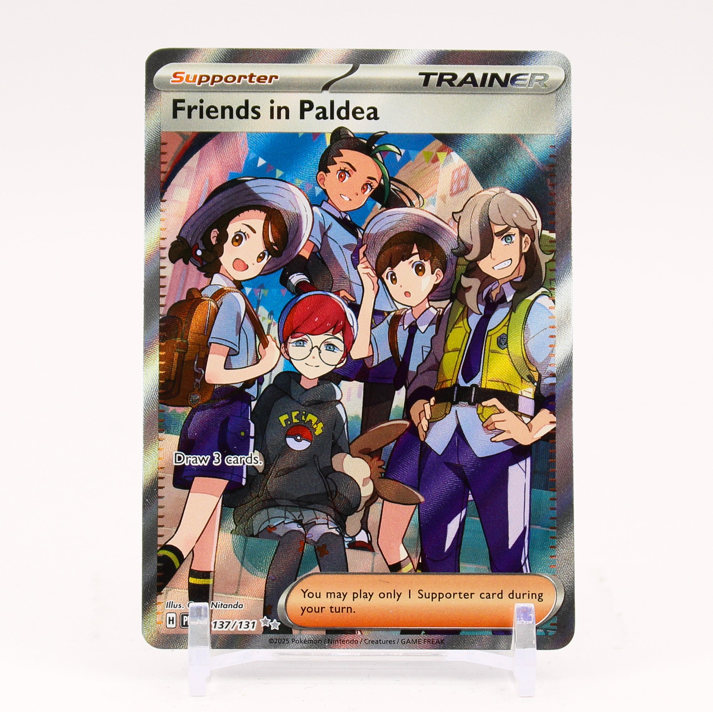 friends in paldea pokemon card Friends in Paldea - 137/131 - SV: Prismatic Evolutions [FULL ART] [Near Mint]