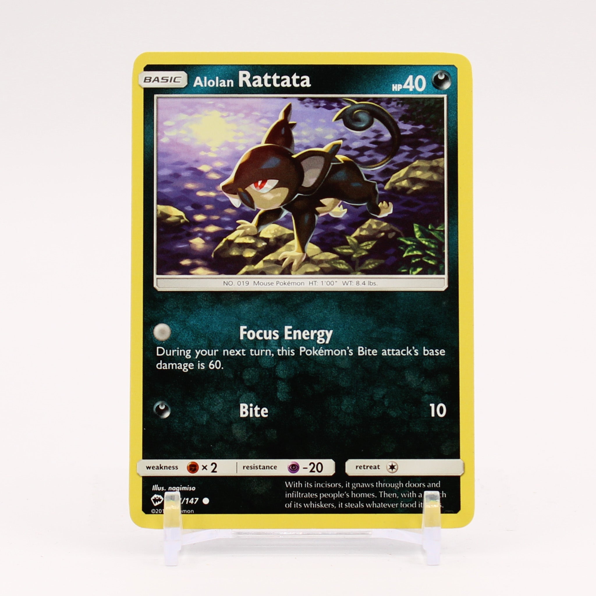 Alolan Rattata - 81/147 Burning Shadows Pokemon - NM/MINT Key Items Collectibles Alolan Rattata - 81/147 Burning Shadows Pokemon - NM/MINT Key Items Collectibles