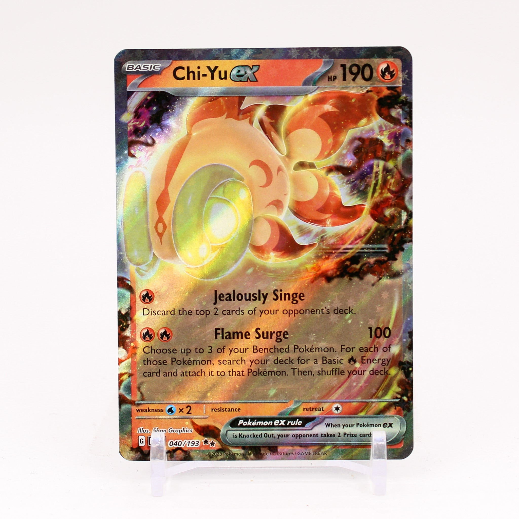Chi-Yu ex - 040/193 Paldea Evolved Doble Rare Pokemon - NM/MINT Key Items Collectibles Chi-Yu ex - 040/193 Paldea Evolved Doble Rare Pokemon - NM/MINT Key Items Collectibles