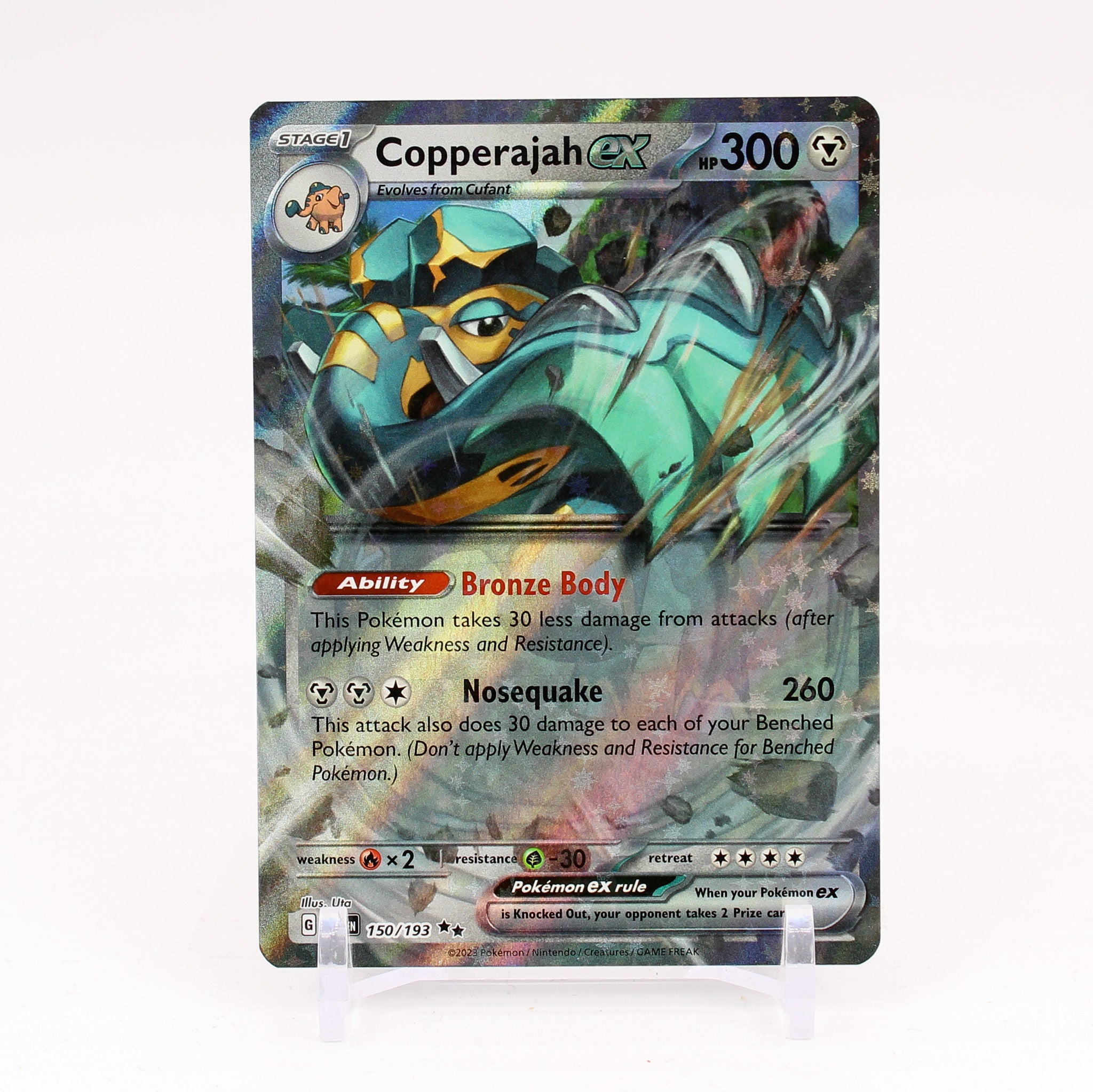 rare pokemon cards paldea evolved Copperajah ex - 150/193 Paldea Evolved Doble Rare Pokemon