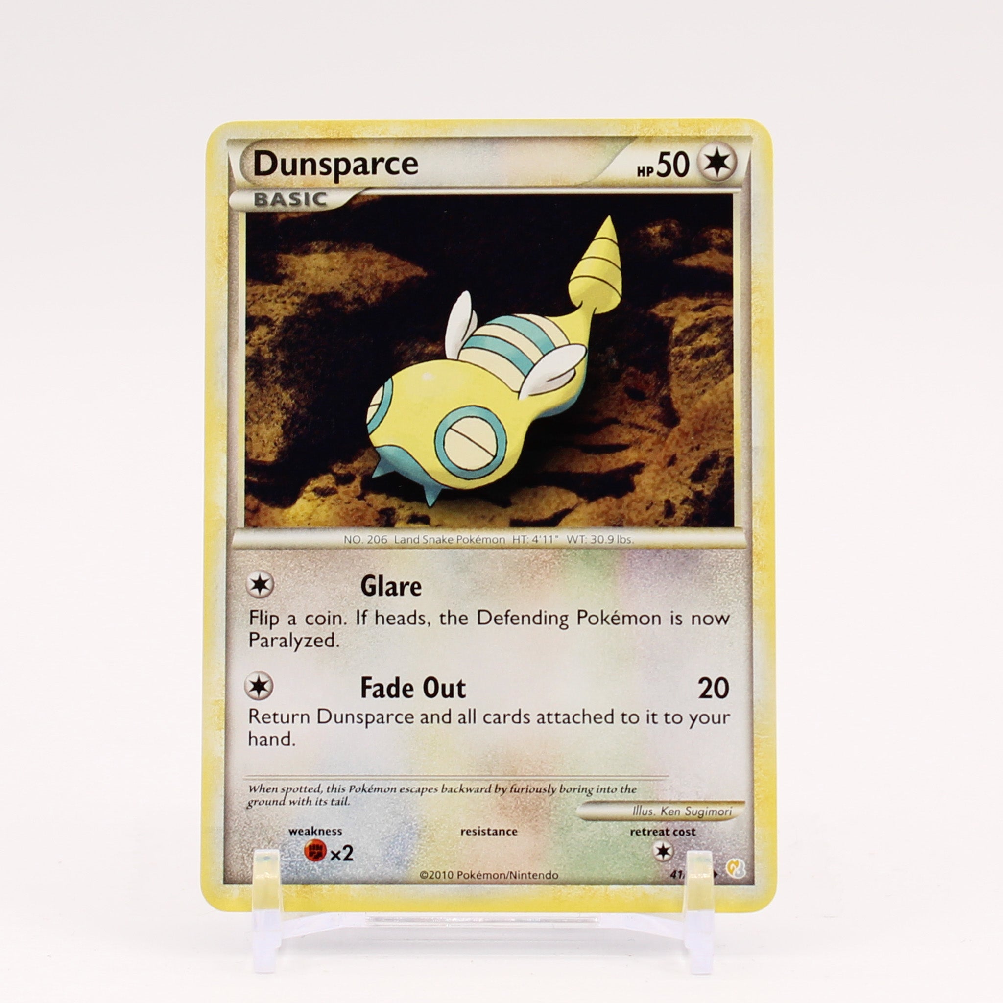 pokemon card dunsparce Pokemon HeartGold SoulSilver Uncommon Dunsparce #41