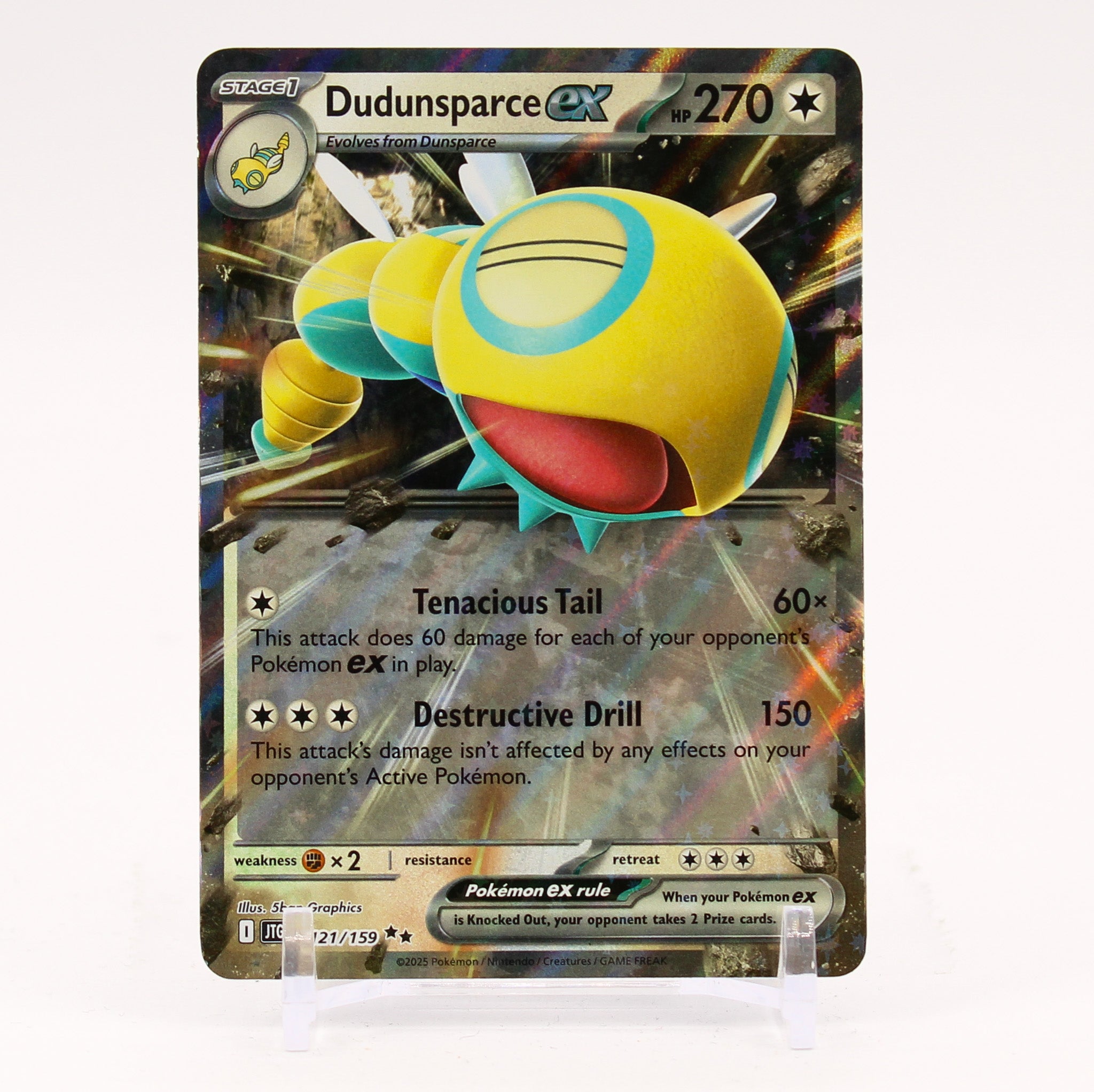 Dudunsparce ex - 121/159 Journey Together Ultra Rare Pokemon - NM/MINT Key Items Collectibles Dudunsparce ex - 121/159 Journey Together Ultra Rare Pokemon - NM/MINT Key Items Collectibles