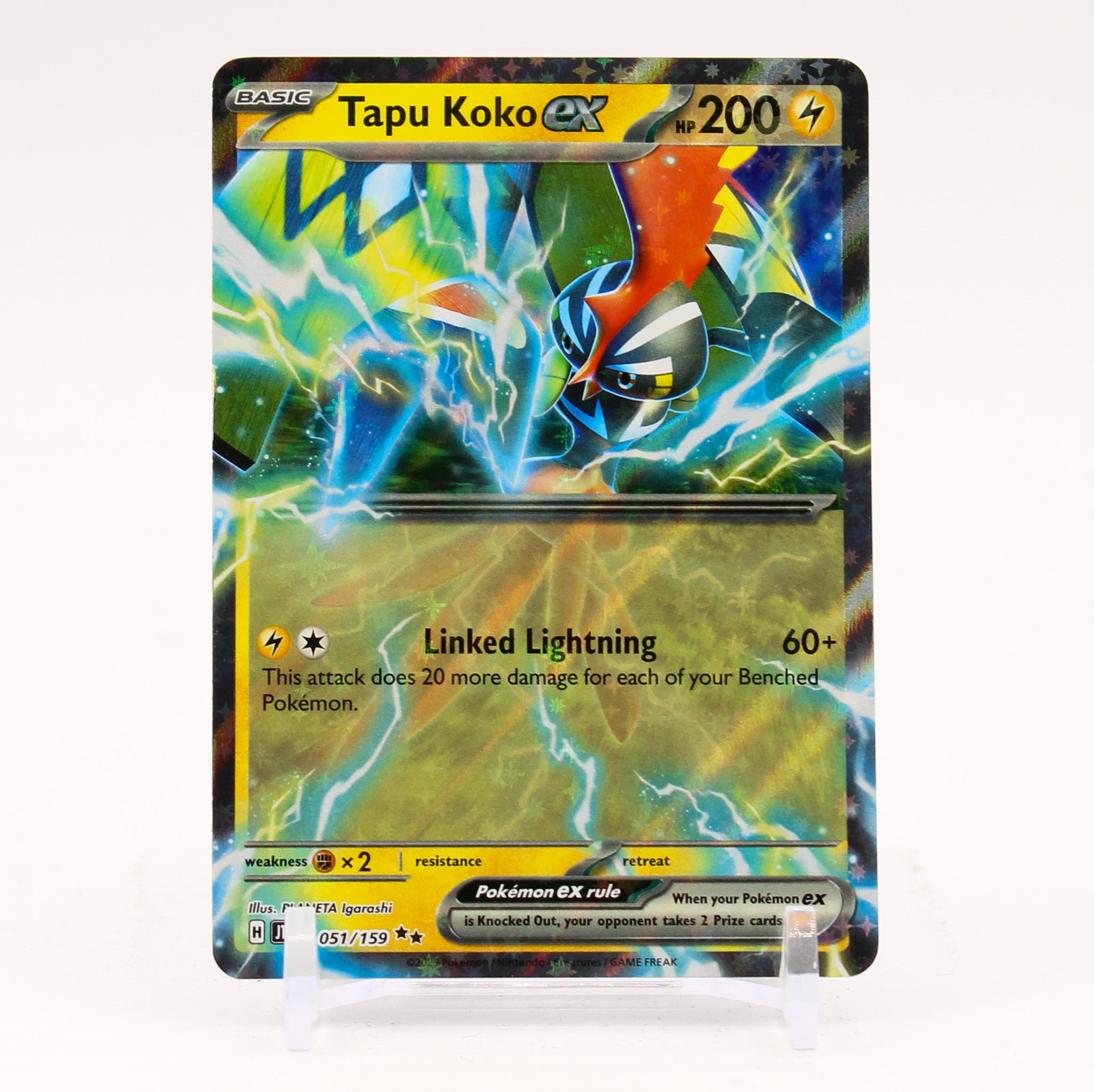 Tapu Koko ex - 051/159 Journey Together Ultra Rare Pokemon - NM/MINT Key Items Collectibles Tapu Koko ex - 051/159 Journey Together Ultra Rare Pokemon - NM/MINT Key Items Collectibles