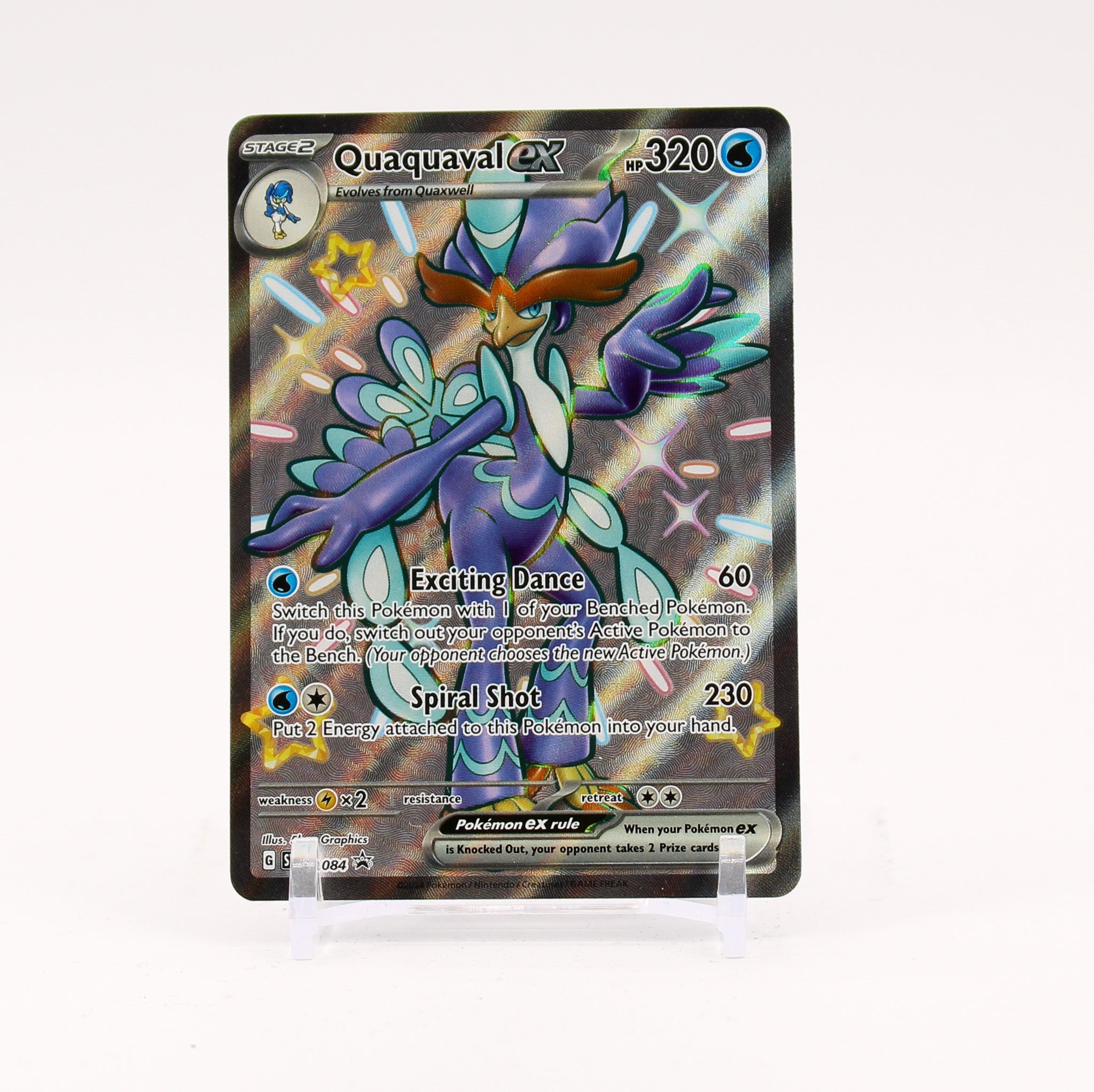 quaquaval ex pokemon card value Quaquaval ex SV02: Paldea Evolved #273/193 Gold Pokemon Card T1-191