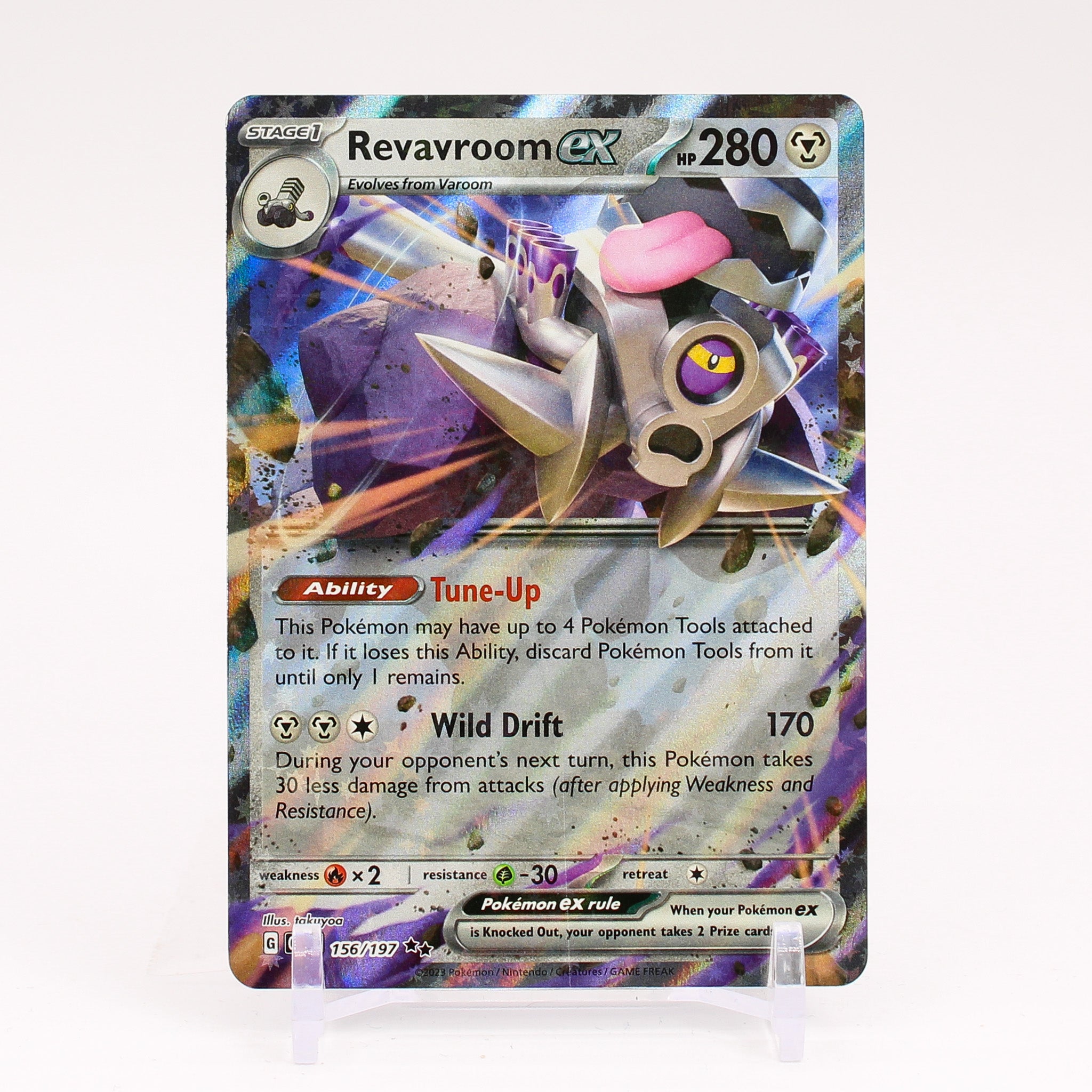 Revavroom ex - 156/197 Obsidian Flames Double Rare Pokemon - NM/MINT Key Items Collectibles Revavroom ex - 156/197 Obsidian Flames Double Rare Pokemon - NM/MINT Key Items Collectibles