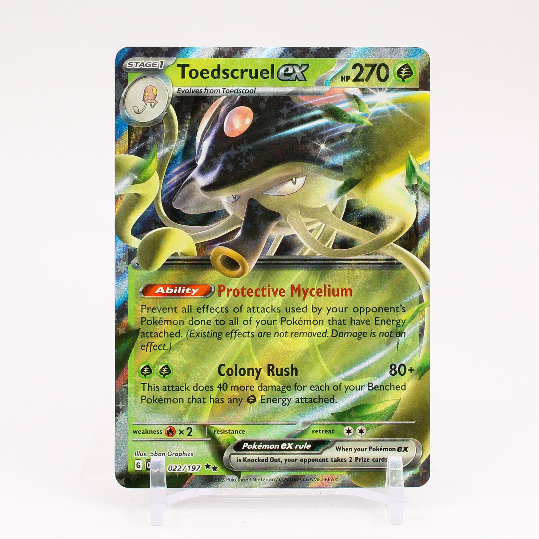 Toedscruel ex - 022/197 Obsidian Flames Double Rare Pokemon - NM/MINT Key Items Collectibles Toedscruel ex - 022/197 Obsidian Flames Double Rare Pokemon - NM/MINT Key Items Collectibles