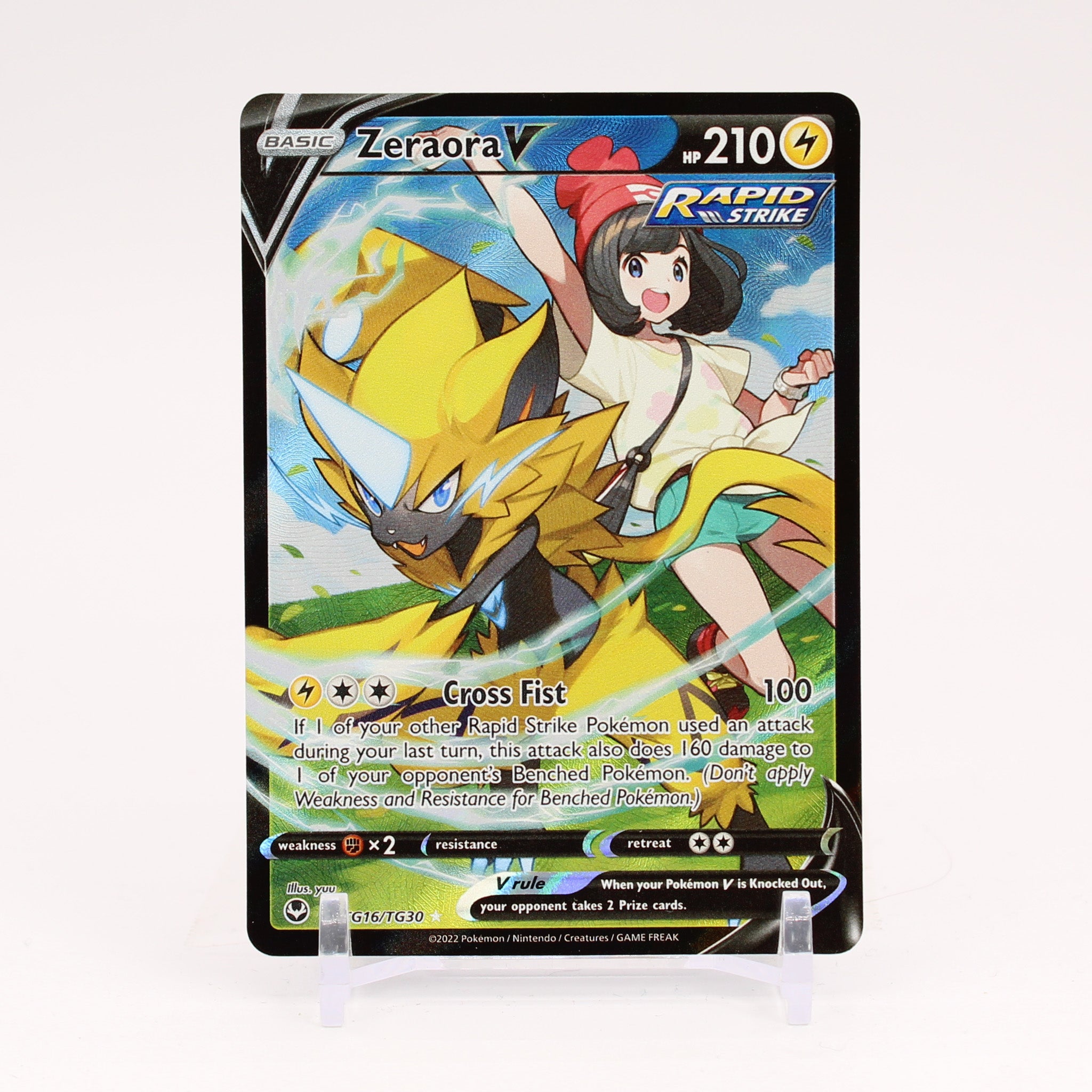 pokemon card tg16 tg30 Zeraora V - TG16/TG30 Silver Tempest Trainer Gallery Pokemon