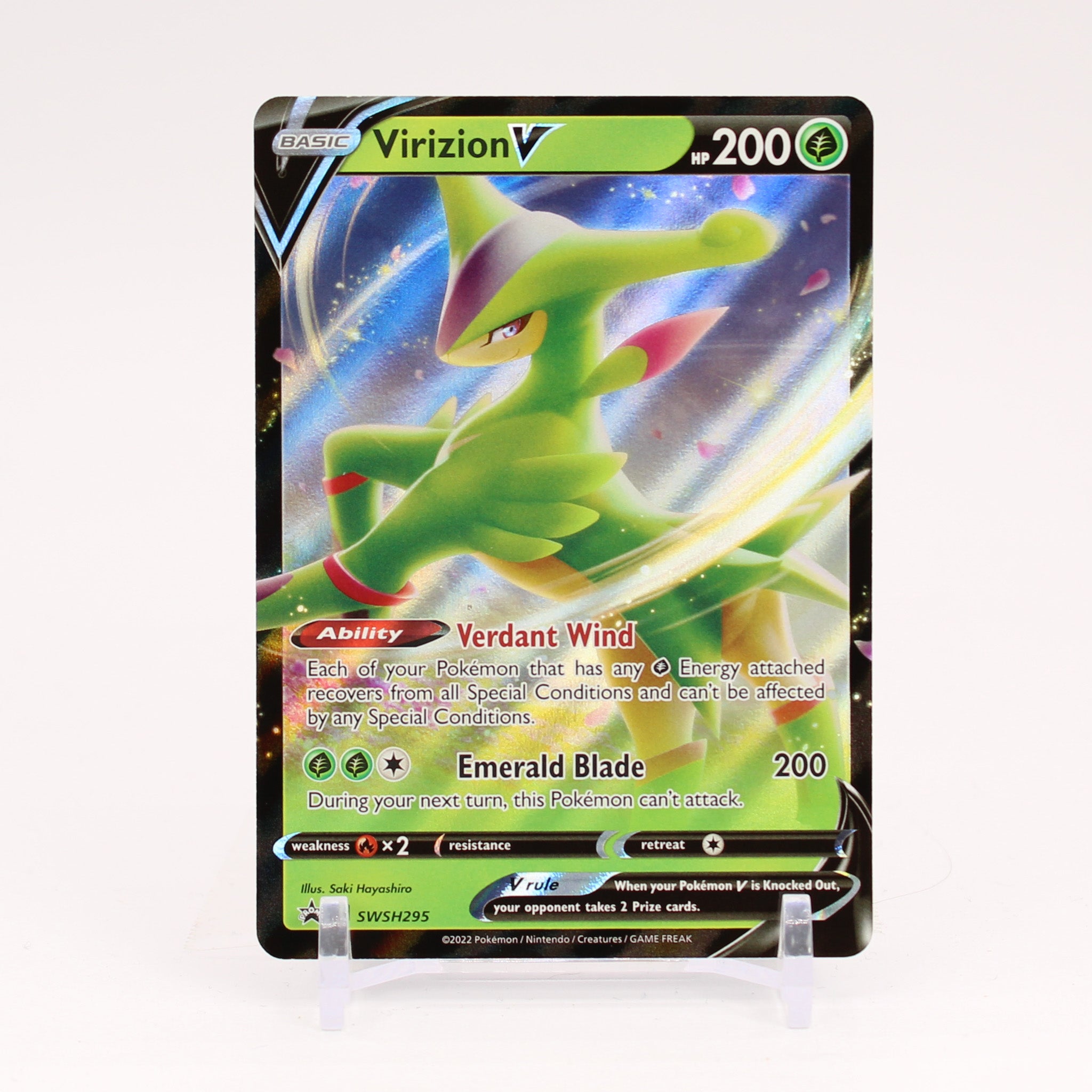 Virizion V - SWSH295 Sword & Shield Promo Pokemon - NM/MINT Key Items Collectibles Virizion V - SWSH295 Sword & Shield Promo Pokemon - NM/MINT Key Items Collectibles