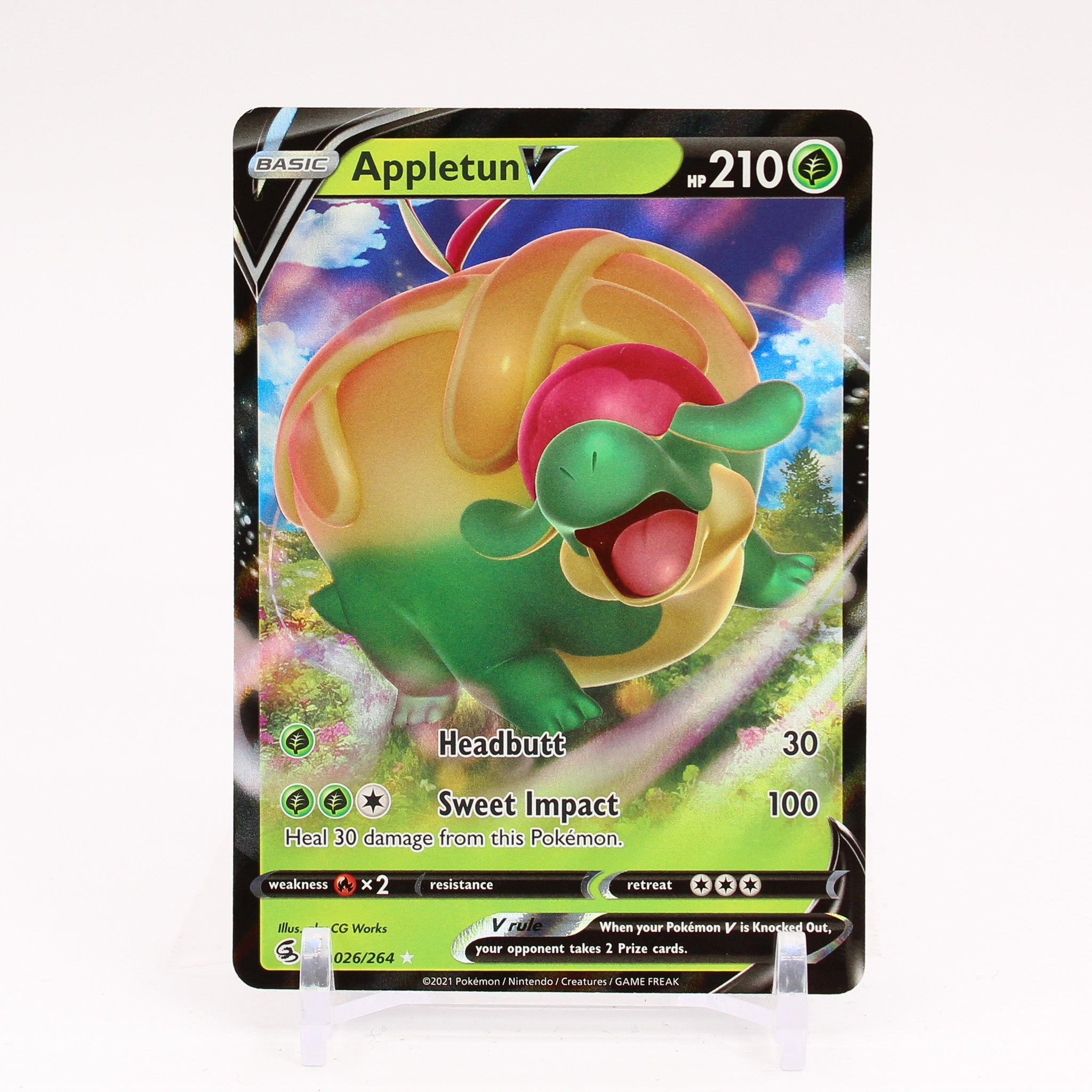 Appletun V - 026/264 Fusion Strike Ultra Rare Pokemon - NM/MINT Key Items Collectibles Appletun V - 026/264 Fusion Strike Ultra Rare Pokemon - NM/MINT Key Items Collectibles