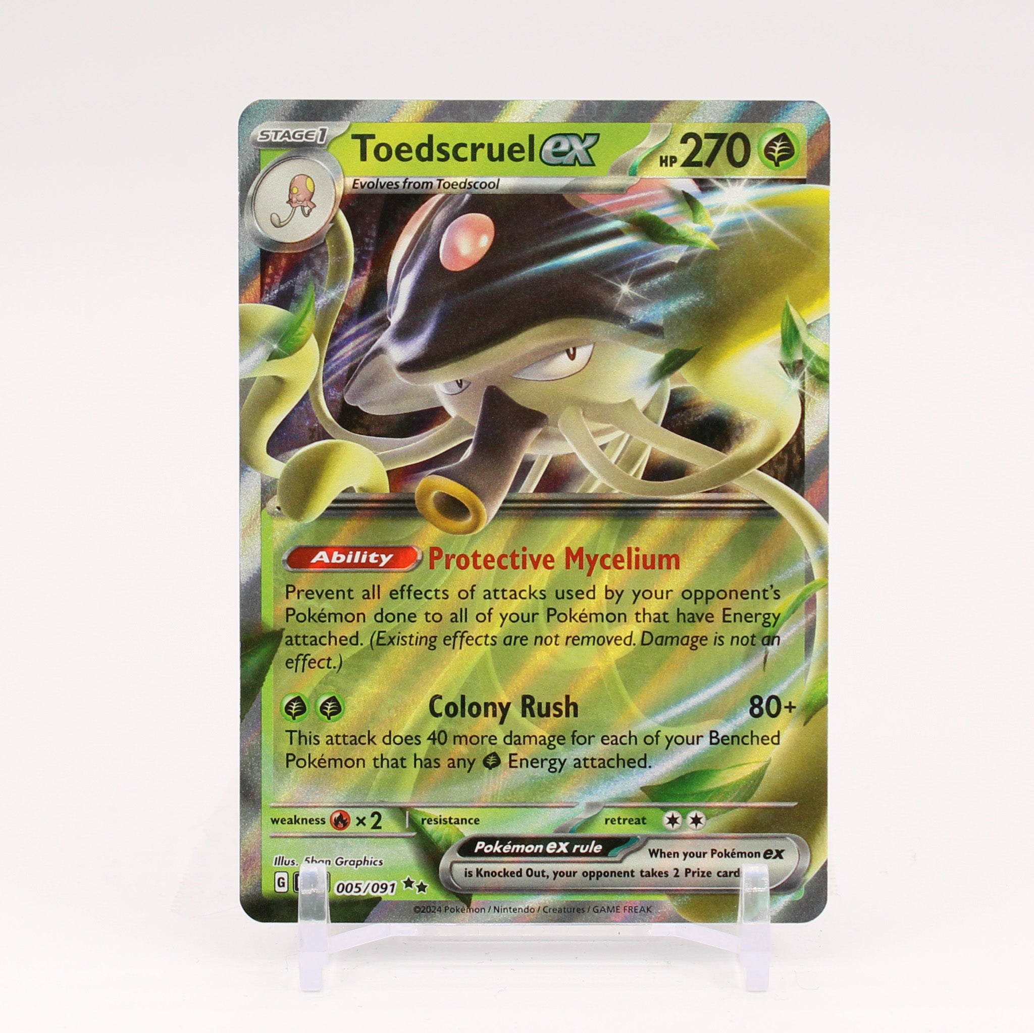 Toedscruel ex - 005/091 Paldean Fates Double Rare Pokemon - NM/MINT Key Items Collectibles Toedscruel ex - 005/091 Paldean Fates Double Rare Pokemon - NM/MINT Key Items Collectibles