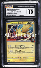 Load image into Gallery viewer, Team Rocket's Zapdos - 070/182 CGC 10 Gamestop Promo Pokemon (Lanc)