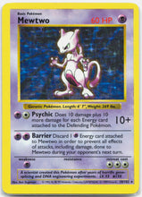 Load image into Gallery viewer, Mewtwo - 10/102 Base Set Shadowless Unlimited Holo Rare Pokemon - LP/MP