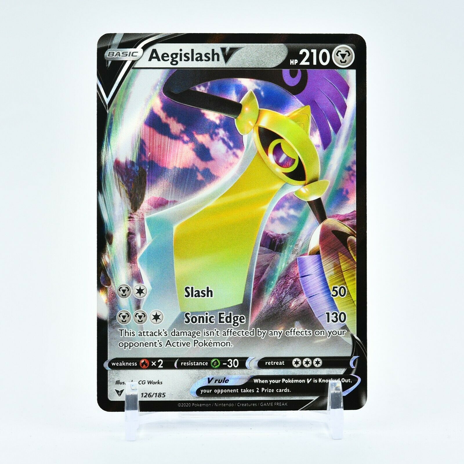 Aegislash V - 126/185 Vivid Voltage Ultra Rare Pokemon