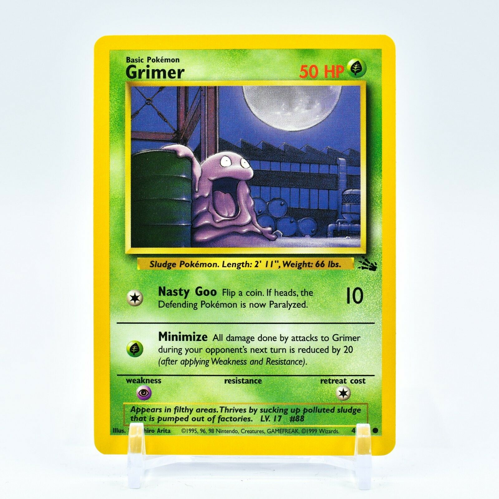 Grimer - 48/62 Fossil Unlimited Common Pokemon - NM Key Items Collectibles Grimer - 48/62 Fossil Unlimited Common Pokemon - NM Key Items Collectibles