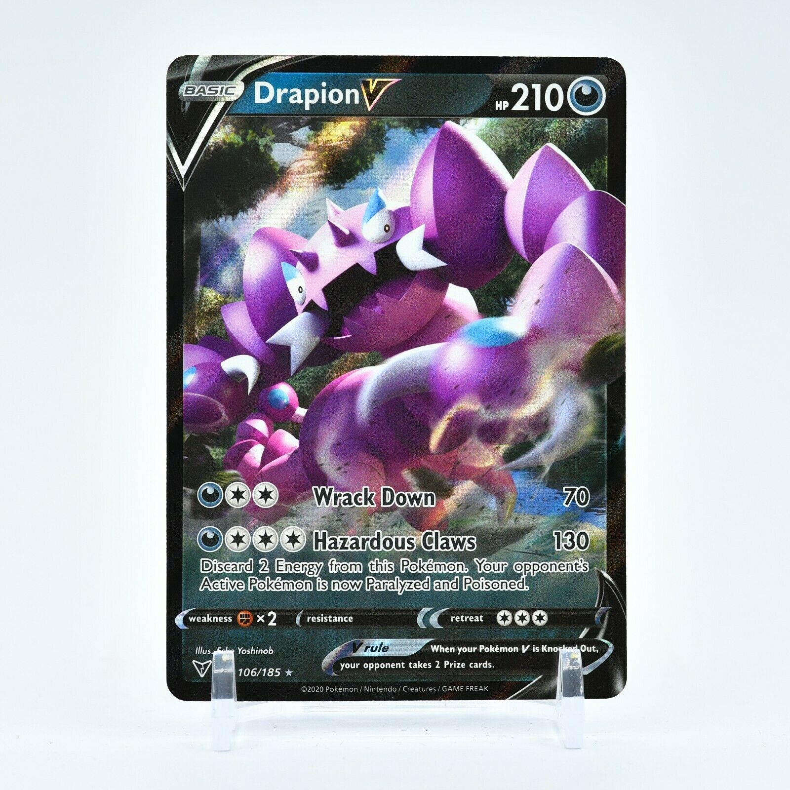 pokemon v card value Drapion V - 106/185 Vivid Voltage Ultra Rare Pokemon