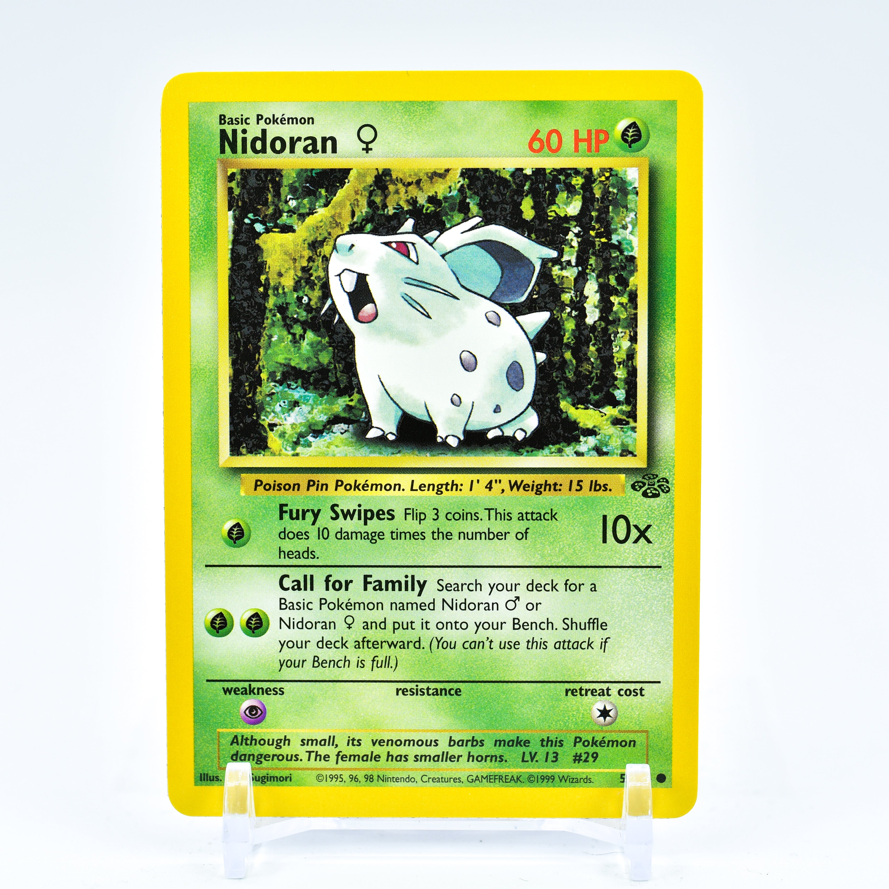 Nidoran - 57/64 Jungle Unlimited Common Pokemon - NM Key Items Collectibles Nidoran - 57/64 Jungle Unlimited Common Pokemon - NM Key Items Collectibles