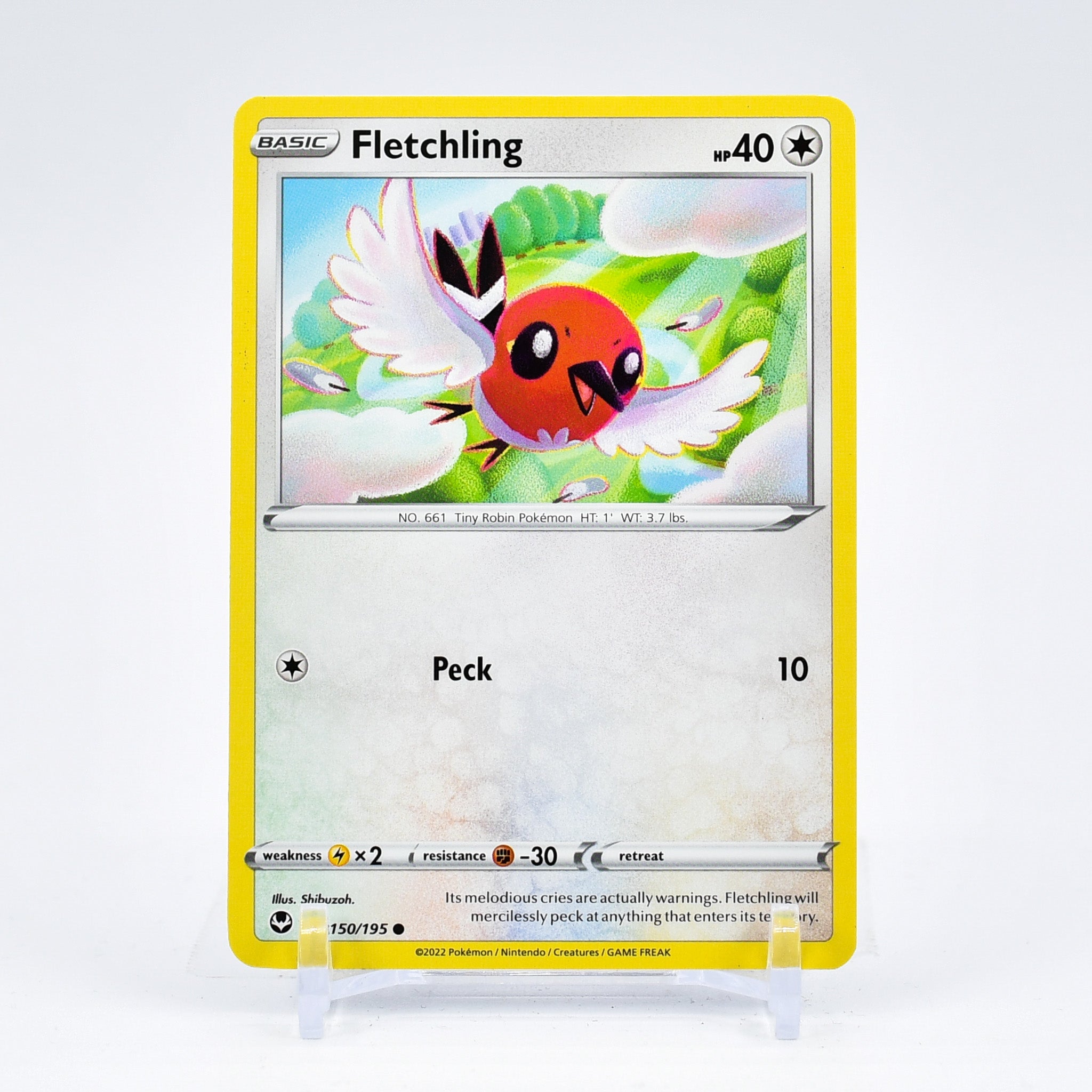 Fletchling - 150/195 Silver Tempest Common Pokemon - NM/MINT Key Items Collectibles Fletchling - 150/195 Silver Tempest Common Pokemon - NM/MINT Key Items Collectibles