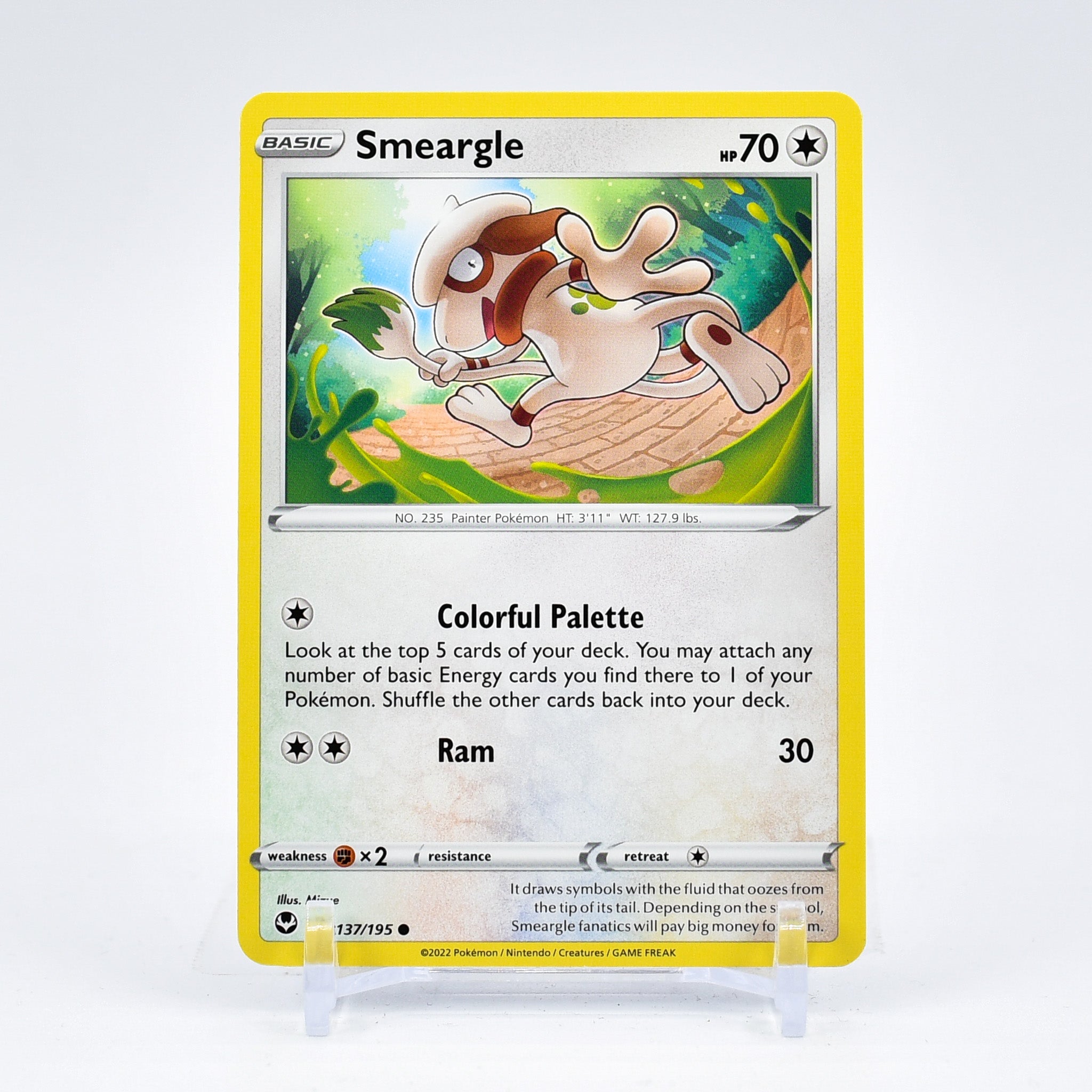 pokemon smeargle card Smeargle - 137/195 Silver Tempest Common Pokemon