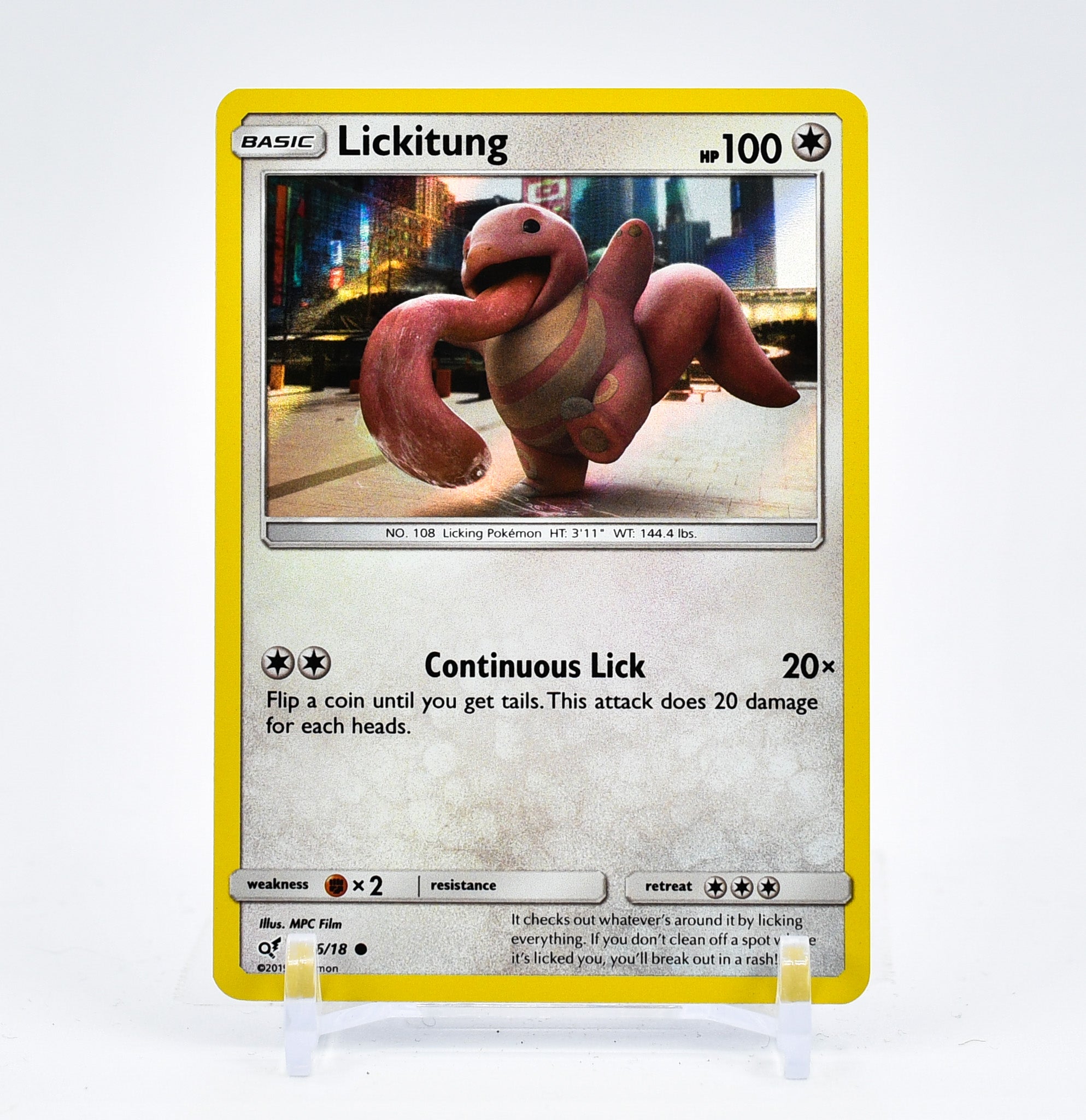 Lickitung - 16/18 Detective Pikachu Holo Rare Pokemon - NM/MINT Key Items Collectibles Lickitung - 16/18 Detective Pikachu Holo Rare Pokemon - NM/MINT Key Items Collectibles