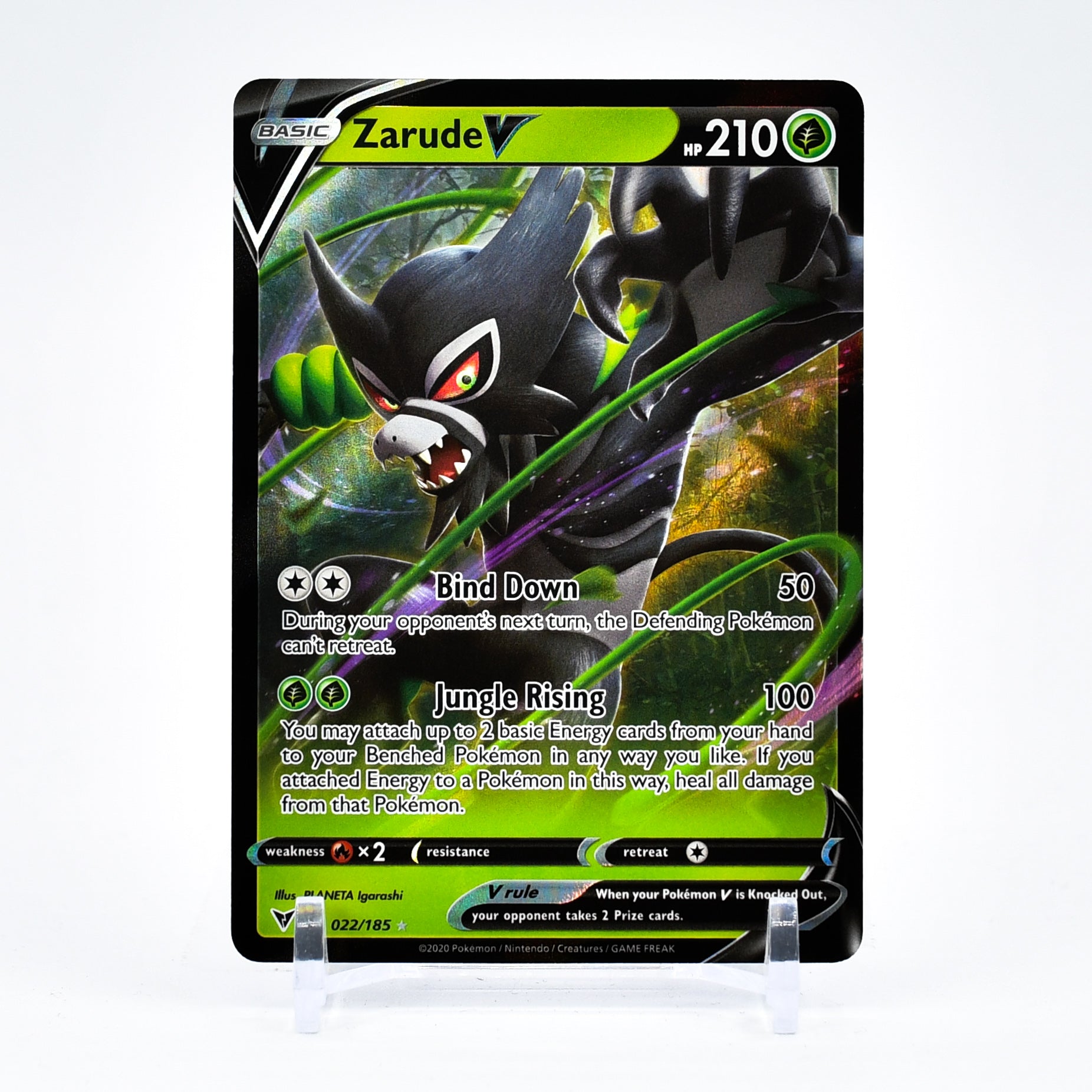 Zarude V - 022/185 Vivid Voltage Ultra Rare Pokemon - NM/MINT Key Items Collectibles Zarude V - 022/185 Vivid Voltage Ultra Rare Pokemon - NM/MINT Key Items Collectibles