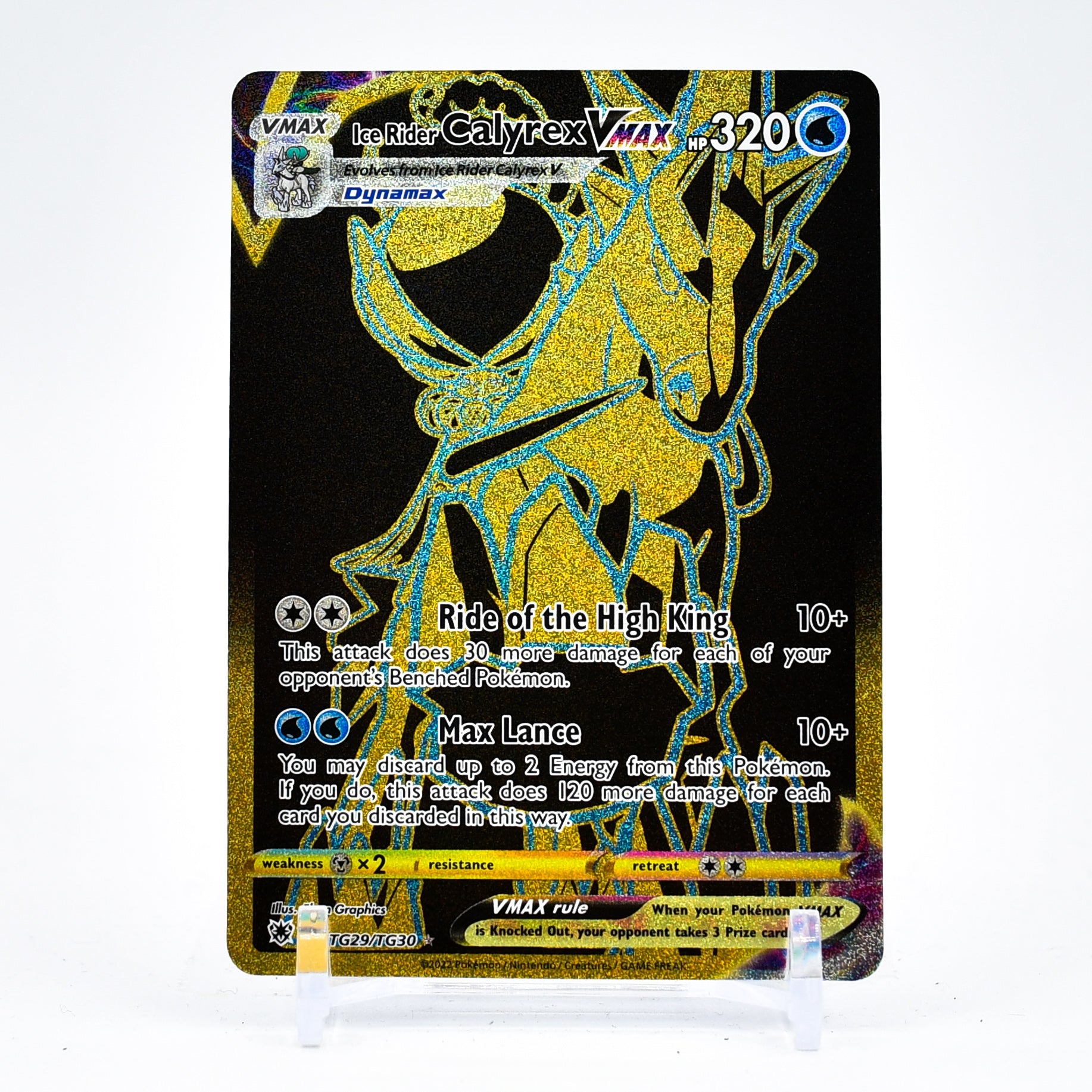 calyrex gold pokemon card Ice Rider Calyrex Vmax