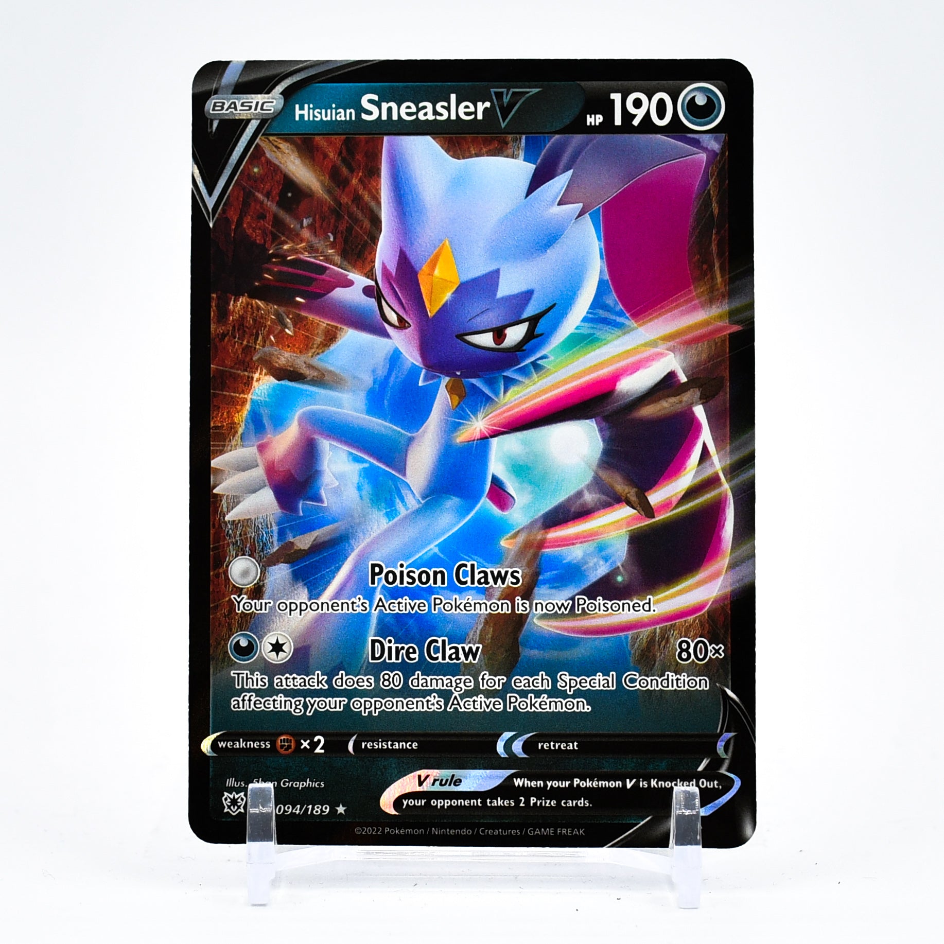sneasler pokemon card Hisuian Sneasler V - 094/189 Astral Radiance Ultra Rare Pokemon