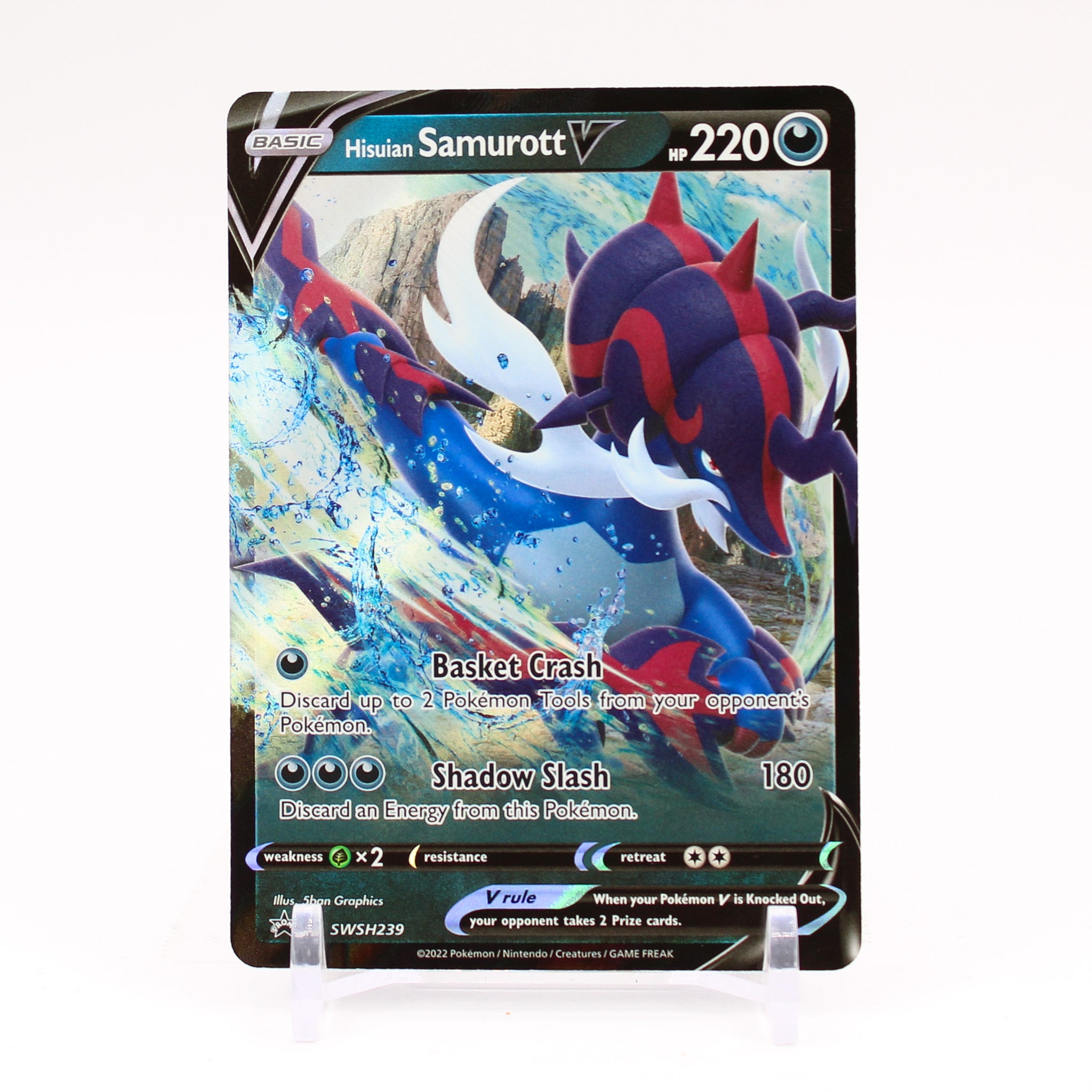 Hisuian Samurott V - SWSH239 Black Star Promo Pokemon - NM/MINT Key Items Collectibles Hisuian Samurott V - SWSH239 Black Star Promo Pokemon - NM/MINT Key Items Collectibles