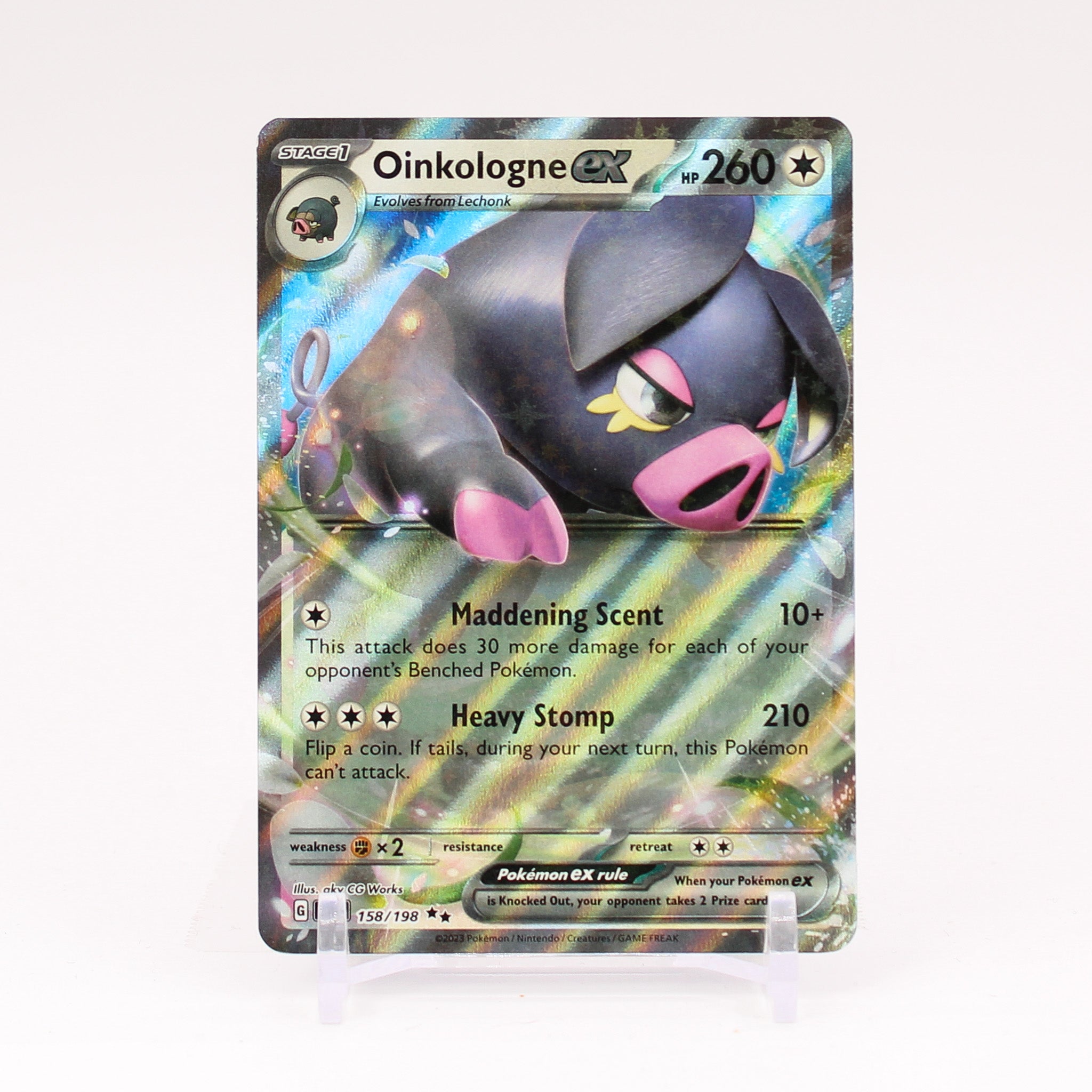 Oinkologne ex - 158/198 Scarlet & Violet Ultra Rare Pokemon - NM/MINT Key Items Collectibles Oinkologne ex - 158/198 Scarlet & Violet Ultra Rare Pokemon - NM/MINT Key Items Collectibles