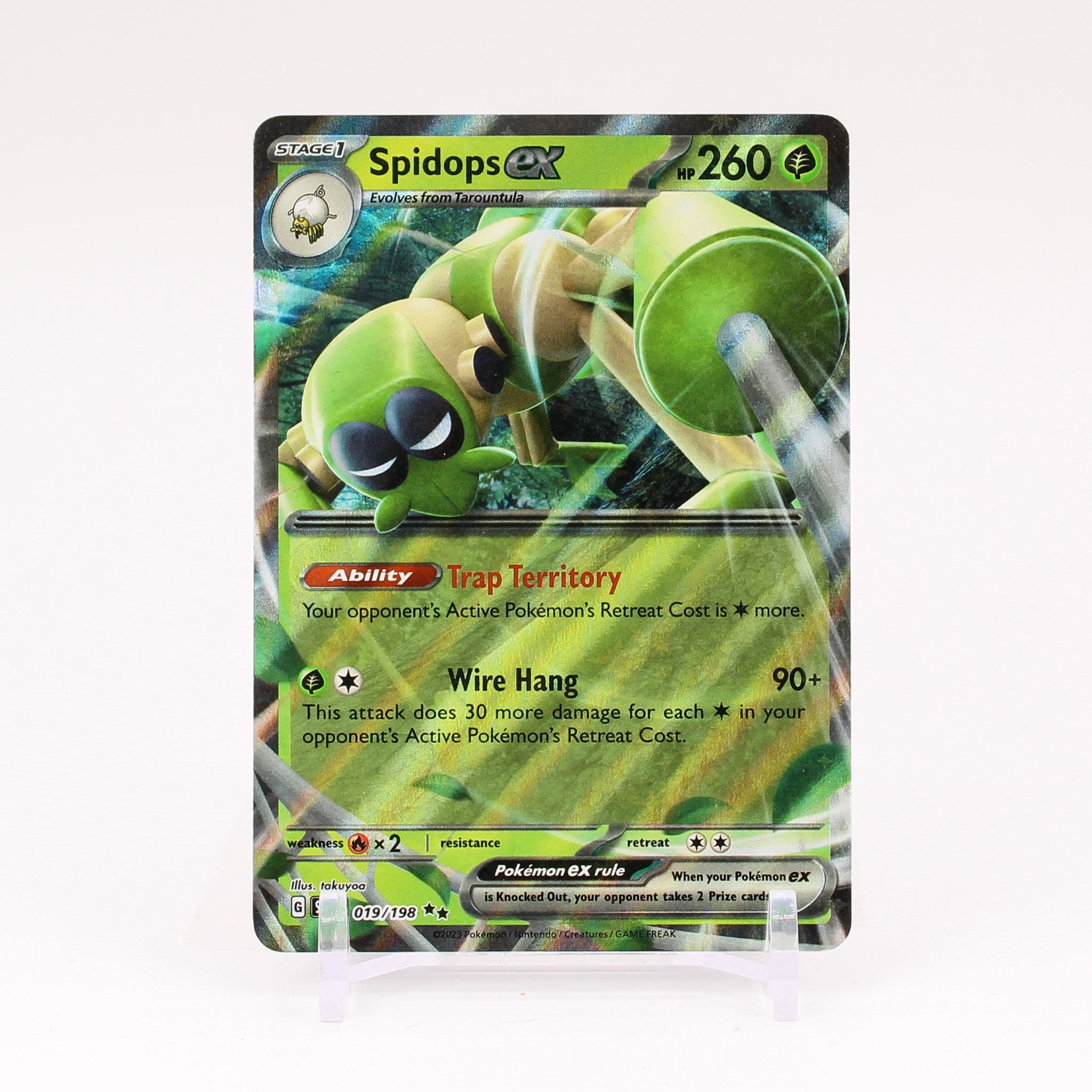 Spidops ex - 019/198 Scarlet & Violet Ultra Rare Pokemon - NM/MINT Key Items Collectibles Spidops ex - 019/198 Scarlet & Violet Ultra Rare Pokemon - NM/MINT Key Items Collectibles