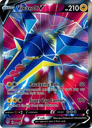 vikavolt pokemon card Vikavolt V - 180/189 Darkness Ablaze FULL ART Pokemon
