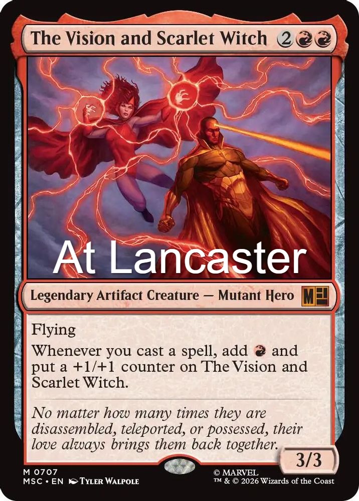 The Vision and Scarlet Witch - 707 Commander: Marvel Super Heroes Foil Mythic Magic: The Gathering - NM (Lanc)