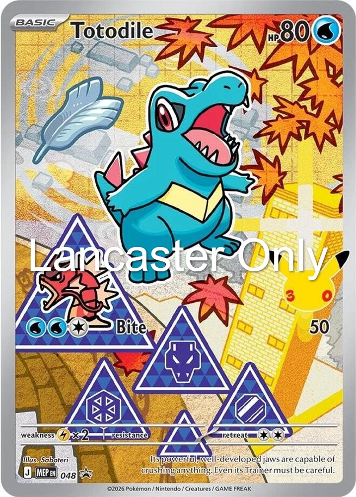 Totodile - 048 ME: Mega Evolution Promo Holo Promo Pokemon - NM (Lanc)