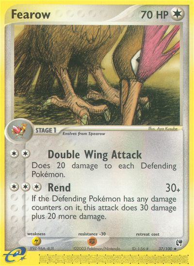Fearow - 37/100 Sandstorm Uncommon Pokemon - NM
