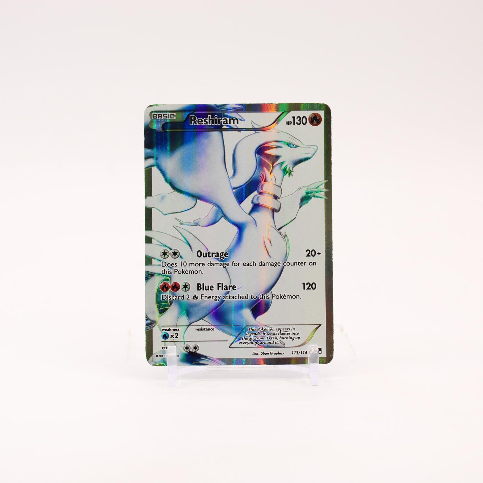 Reshiram - 113/114 Black & White Full Art Pokemon - LP