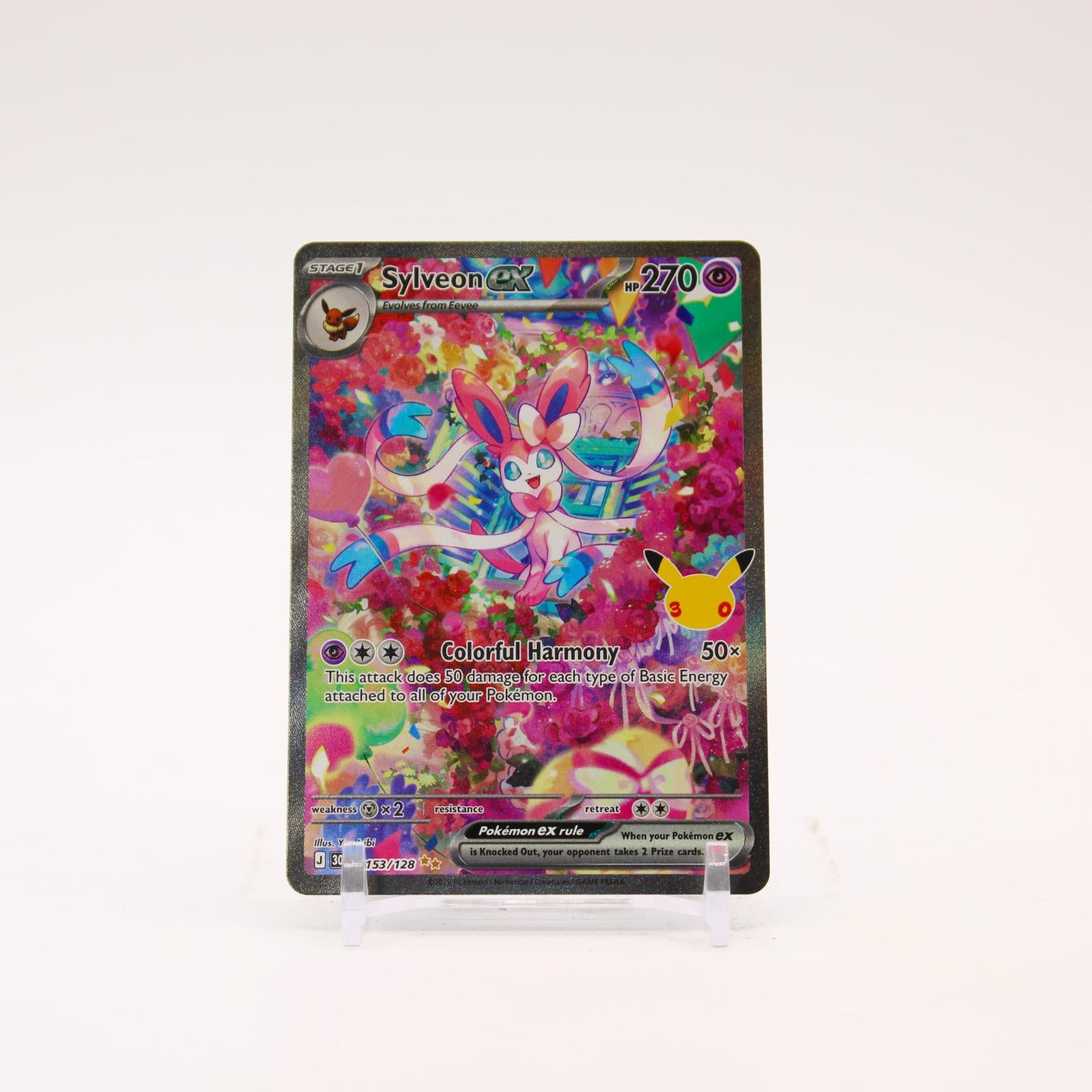 Sylveon ex - 153/128 30th Celebration Special Illustration Pokemon - NM/MINT