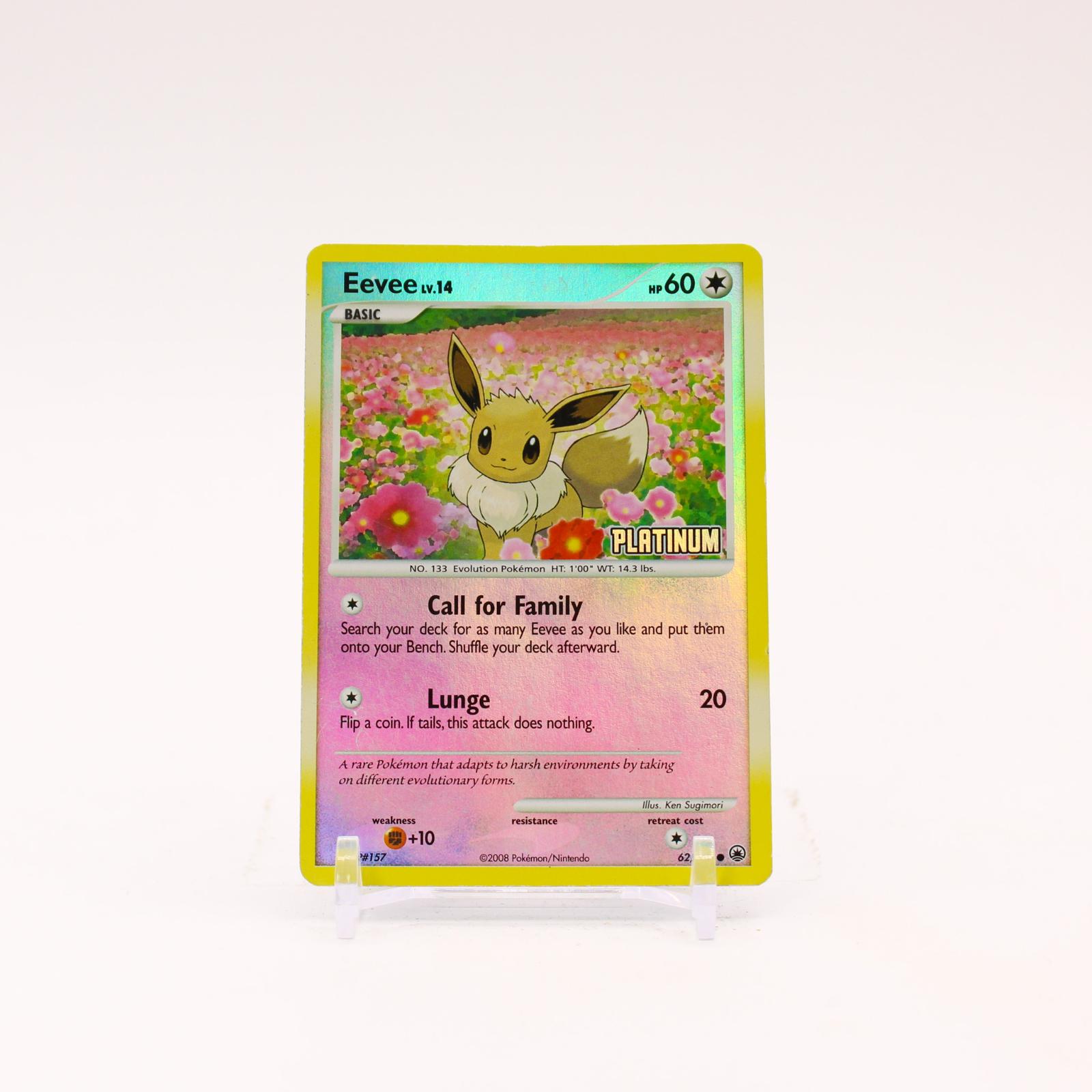 Eevee - 62/100 Burger King Reverse Holo Promo Pokemon - MP