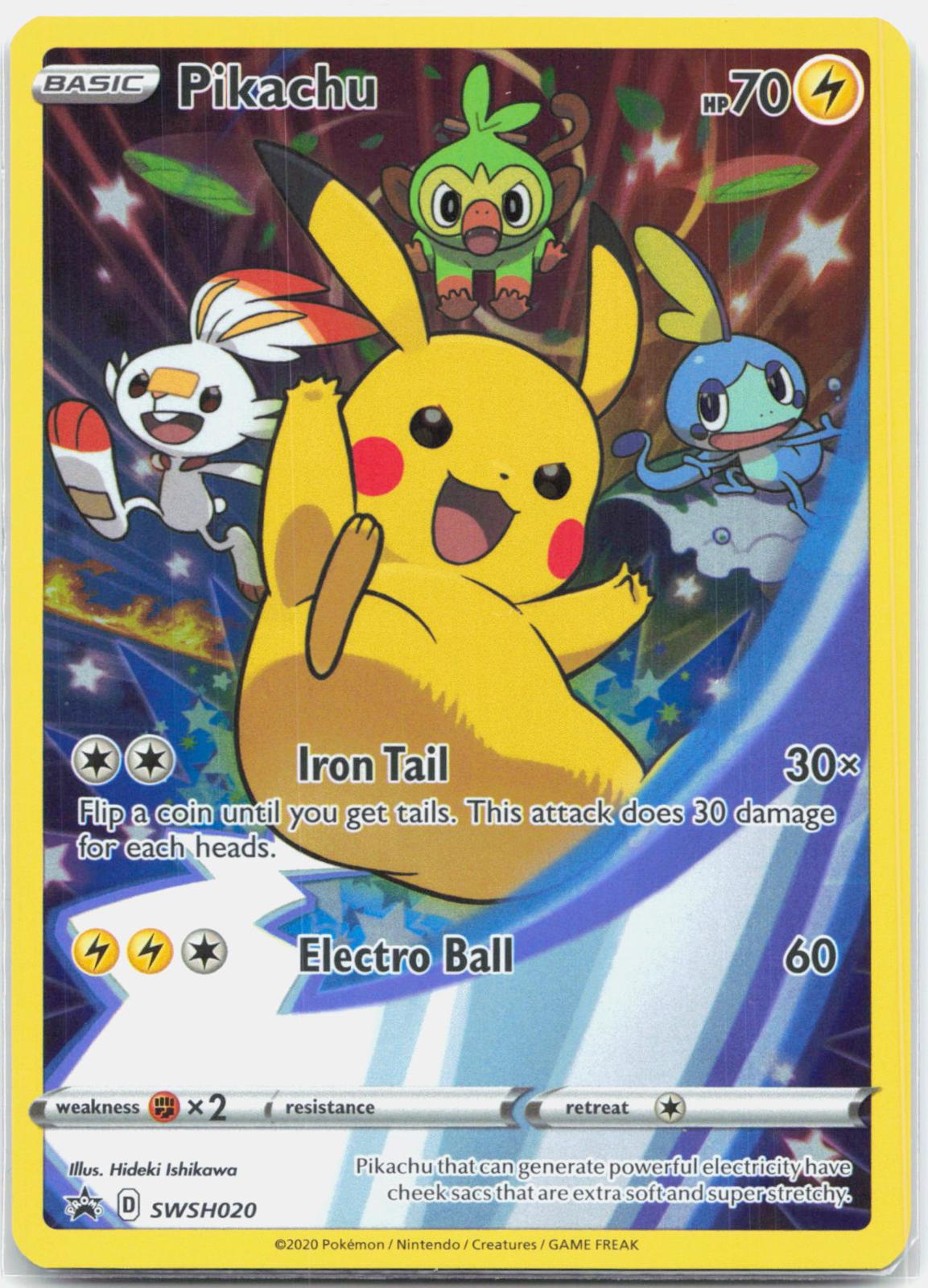 Pikachu - SWSH020 Black Star Promo Pokemon - NM