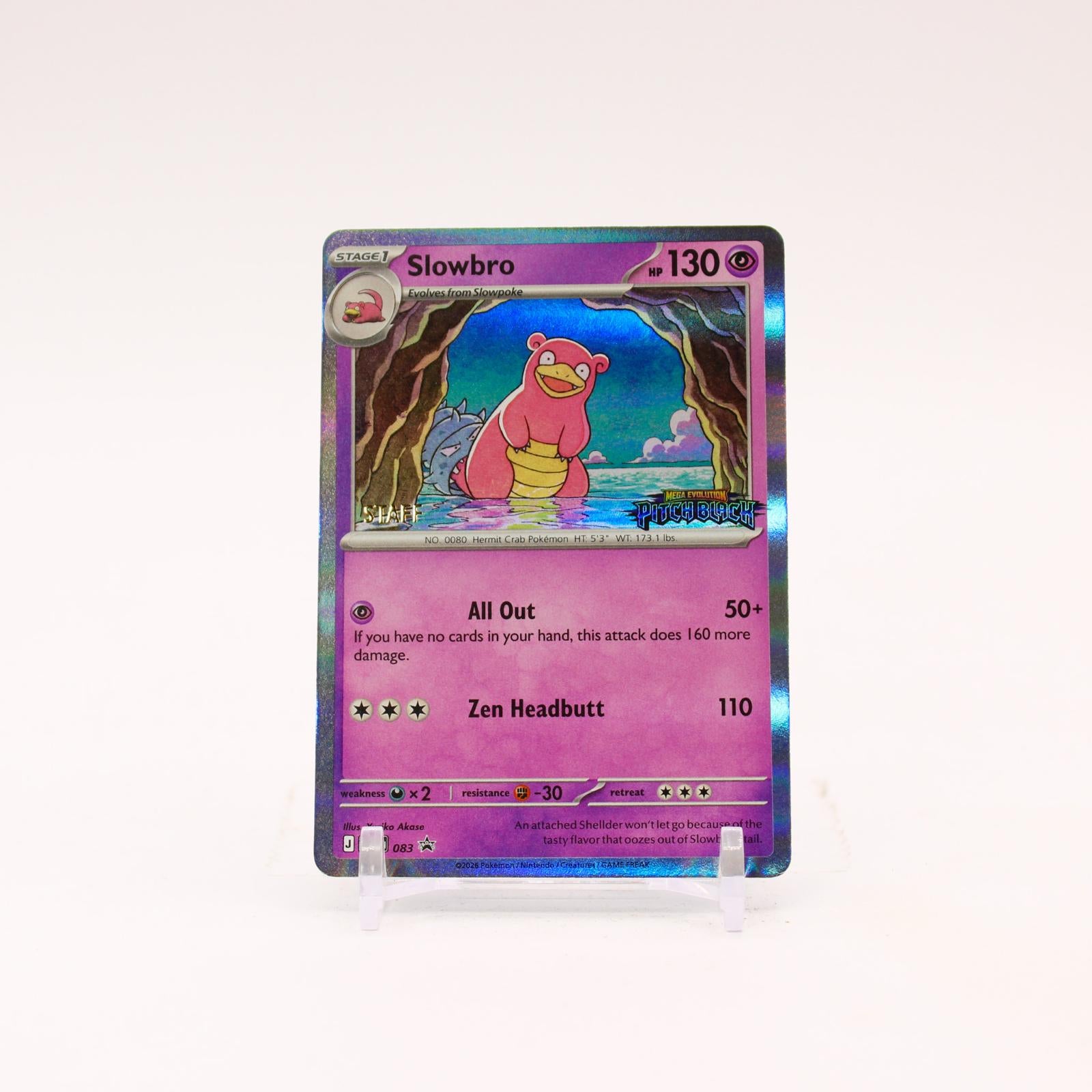 Slowbro - MEP083 Mega Evolution Holo Staff Promo Pokemon - NM