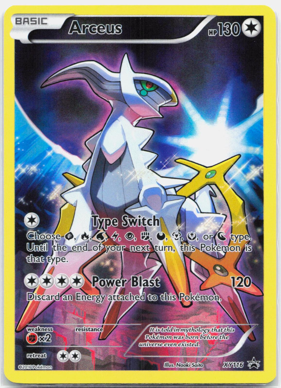 Arceus - XY116 Black Star Full Art Promo Pokemon - NM/LP