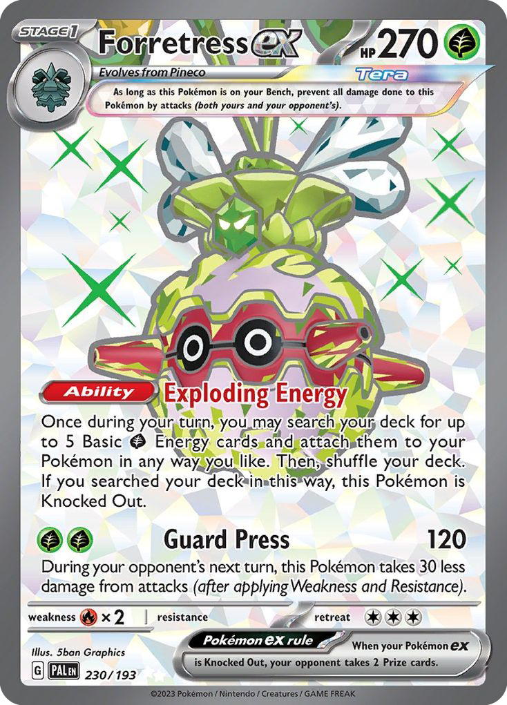 Forretress ex - 230/193 Paldea Evolved Ultra Rare Holo Pokemon - NM