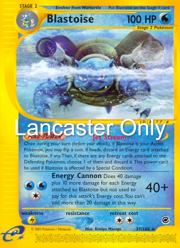 Blastoise - 37/165 Expedition Base Set Rare Pokemon - NM (Lanc)