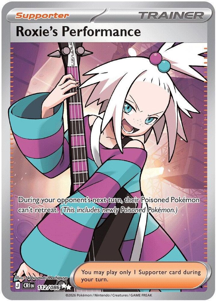 Roxie's Performance - 112/086 Chaos Rising Holo Ultra Rare Pokemon - NM
